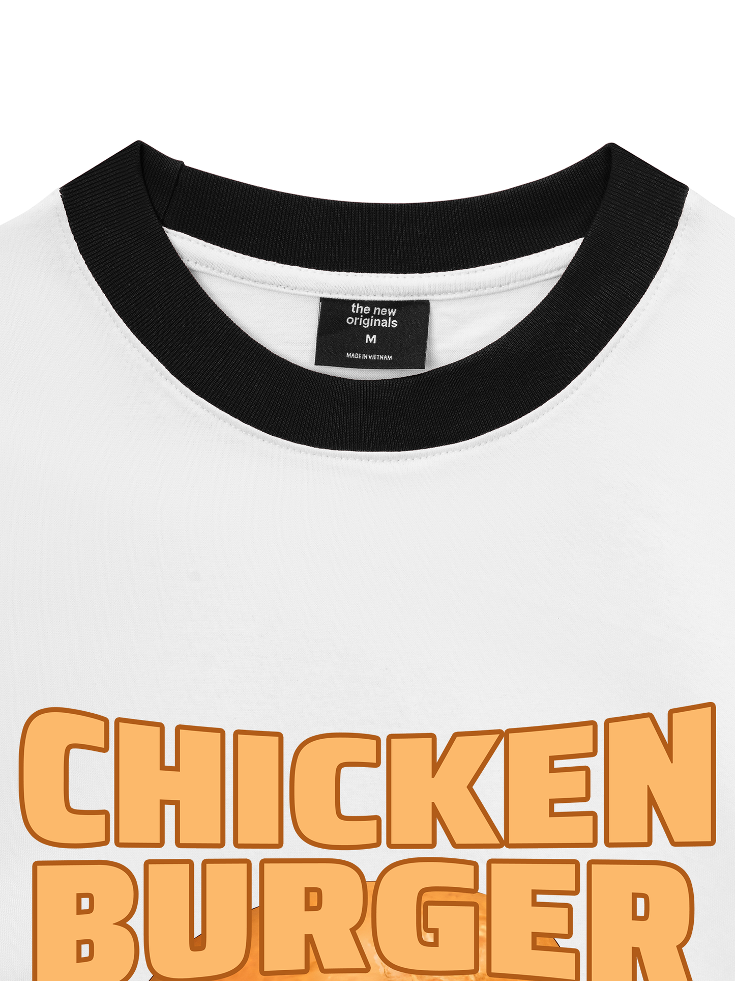 Áo Thun Ringer Relaxed Fit Foody Chicken Burger