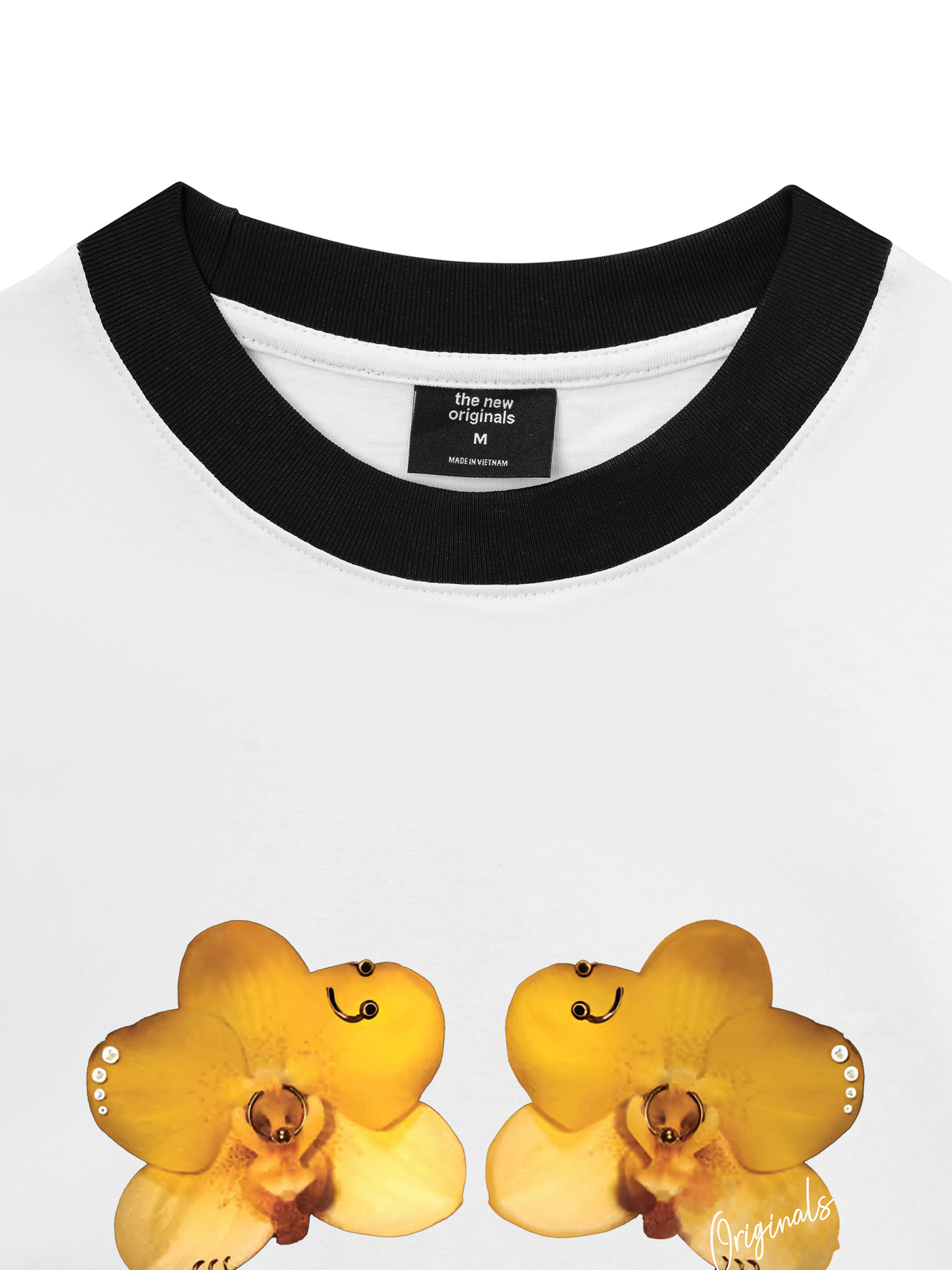 Áo Thun Ringer Relaxed Fit Flower Piercing Art