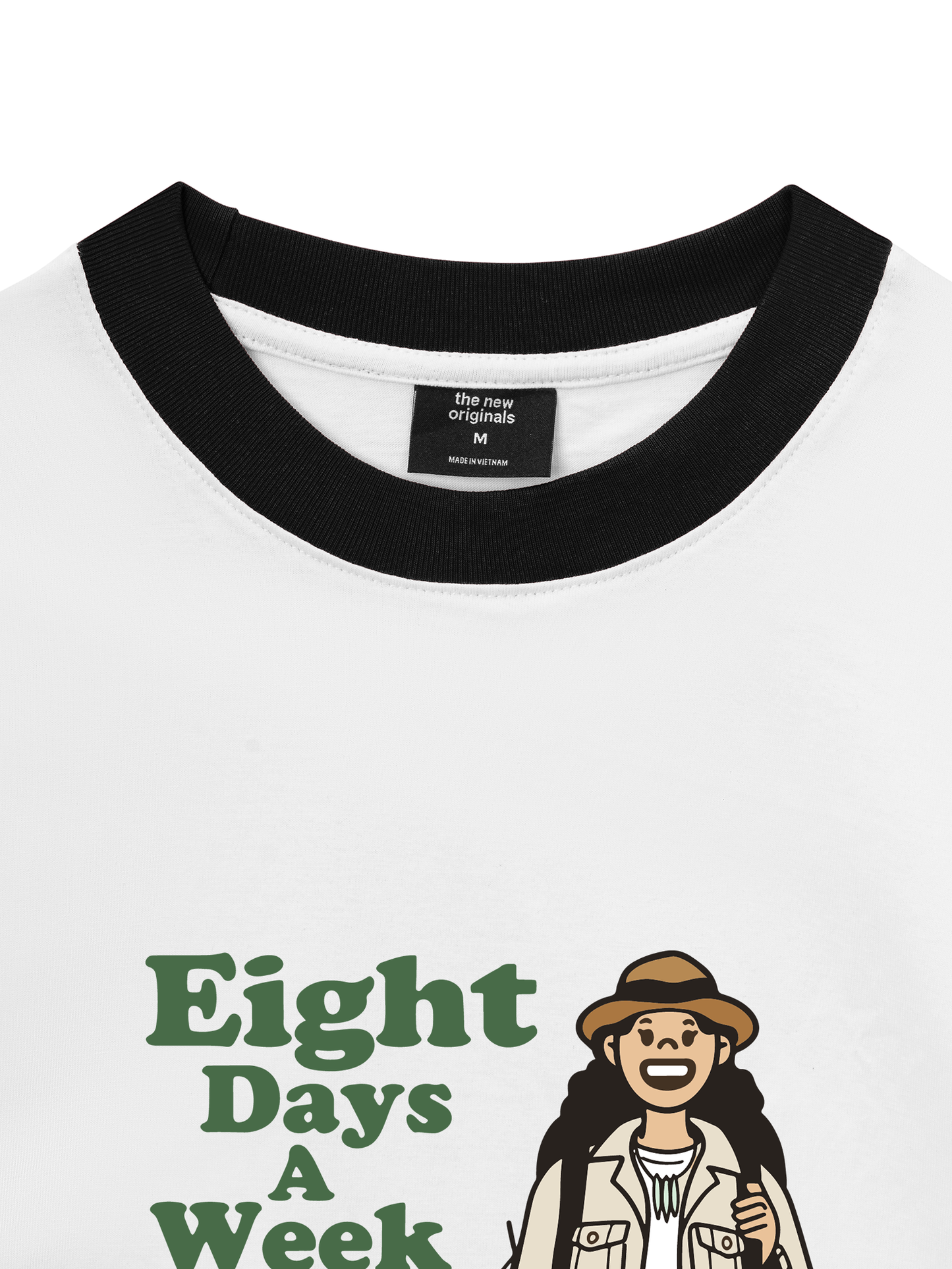 Áo Thun Ringer Relaxed Fit Eight Days A Week Girl