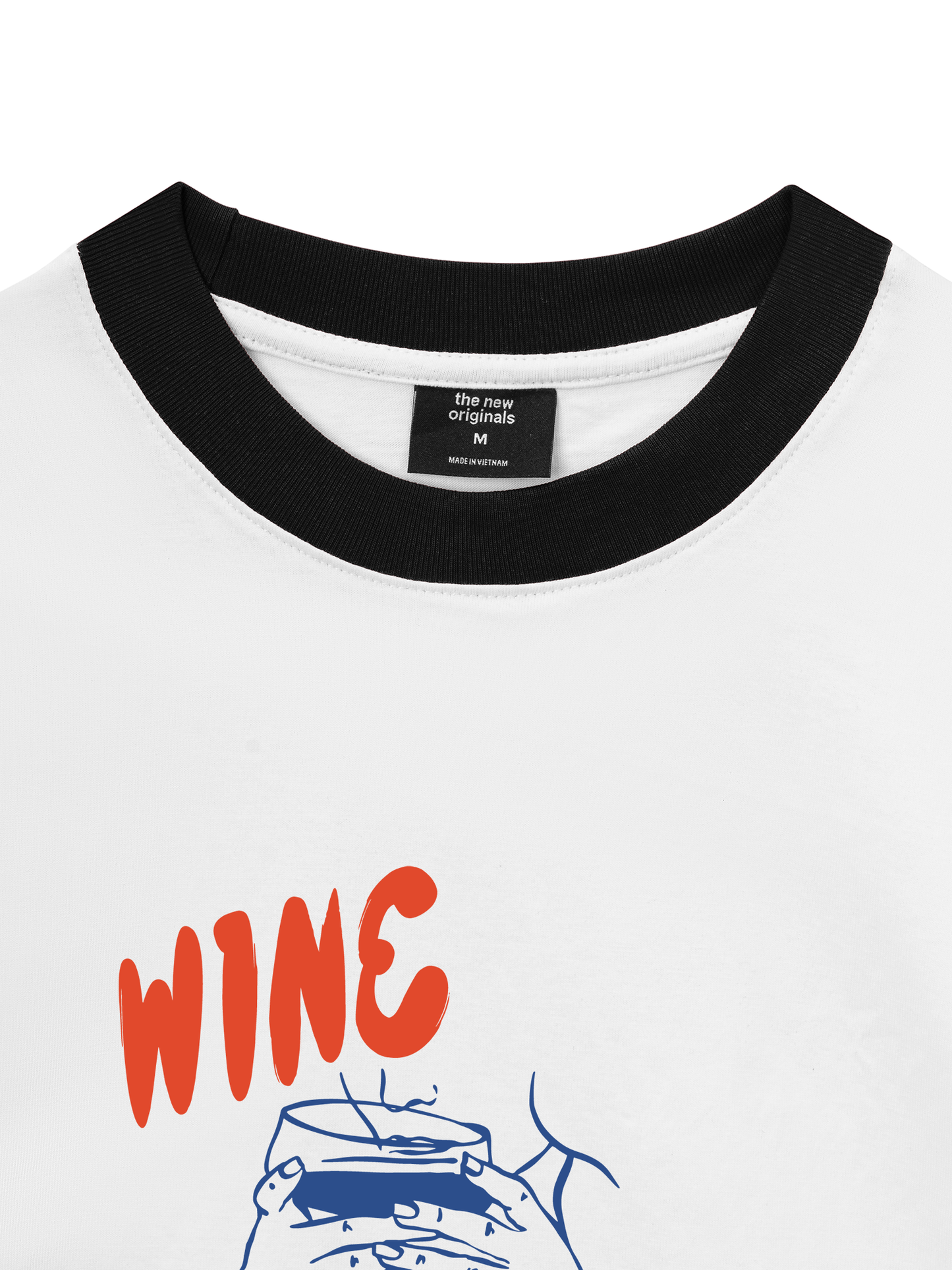 Áo Thun Ringer Relaxed Fit WINE NOT