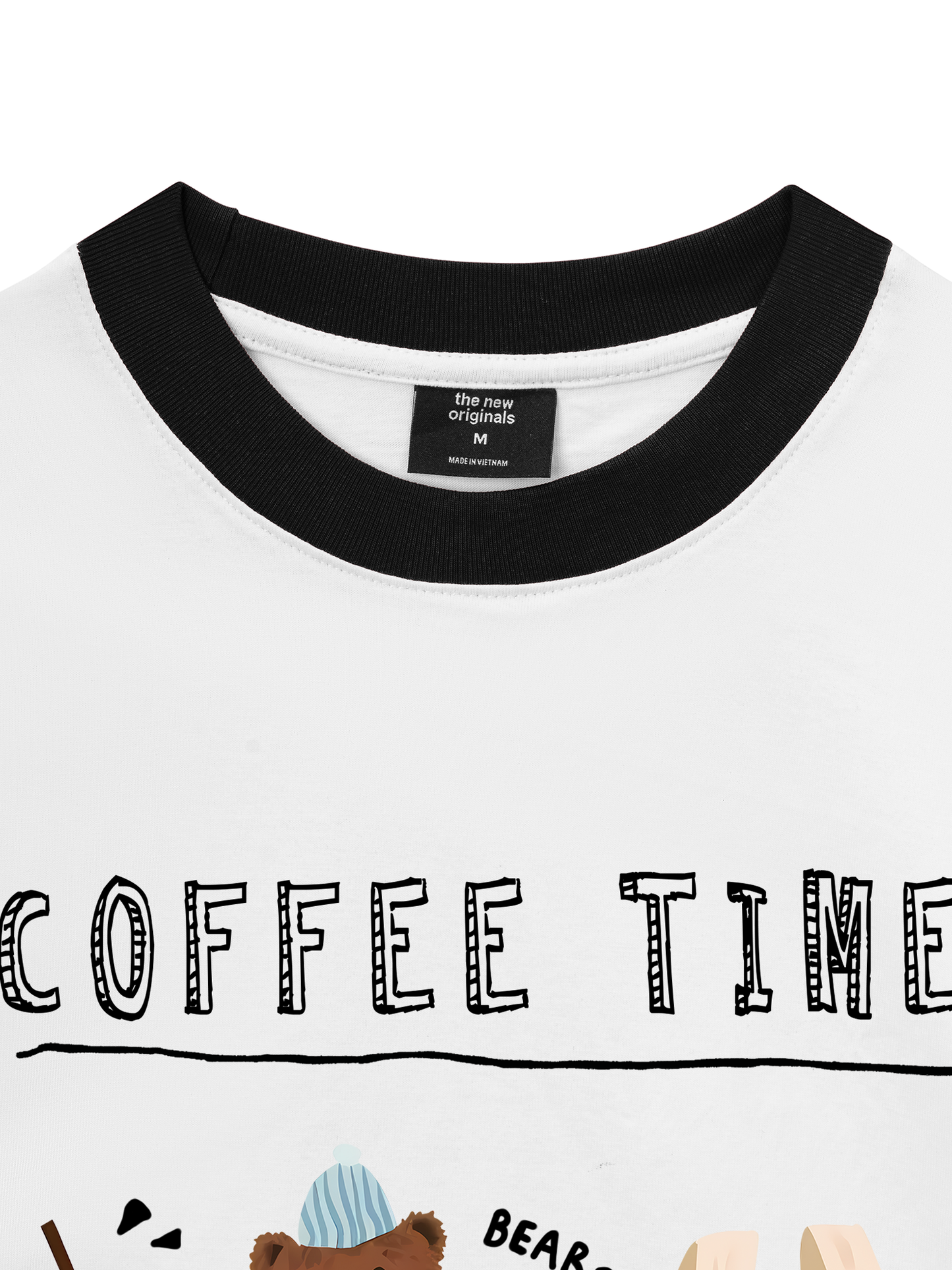 Áo Thun Ringer Relaxed Fit Sweet Pastry Coffee Time
