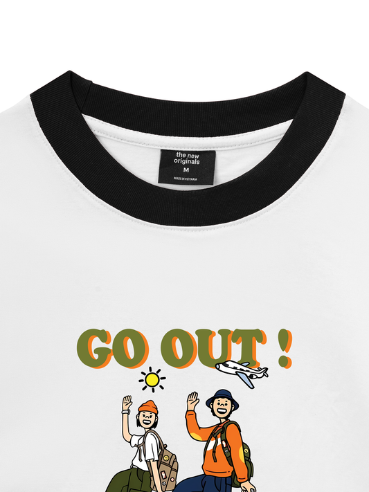 Áo Thun Ringer Relaxed Fit Weekend Go Out