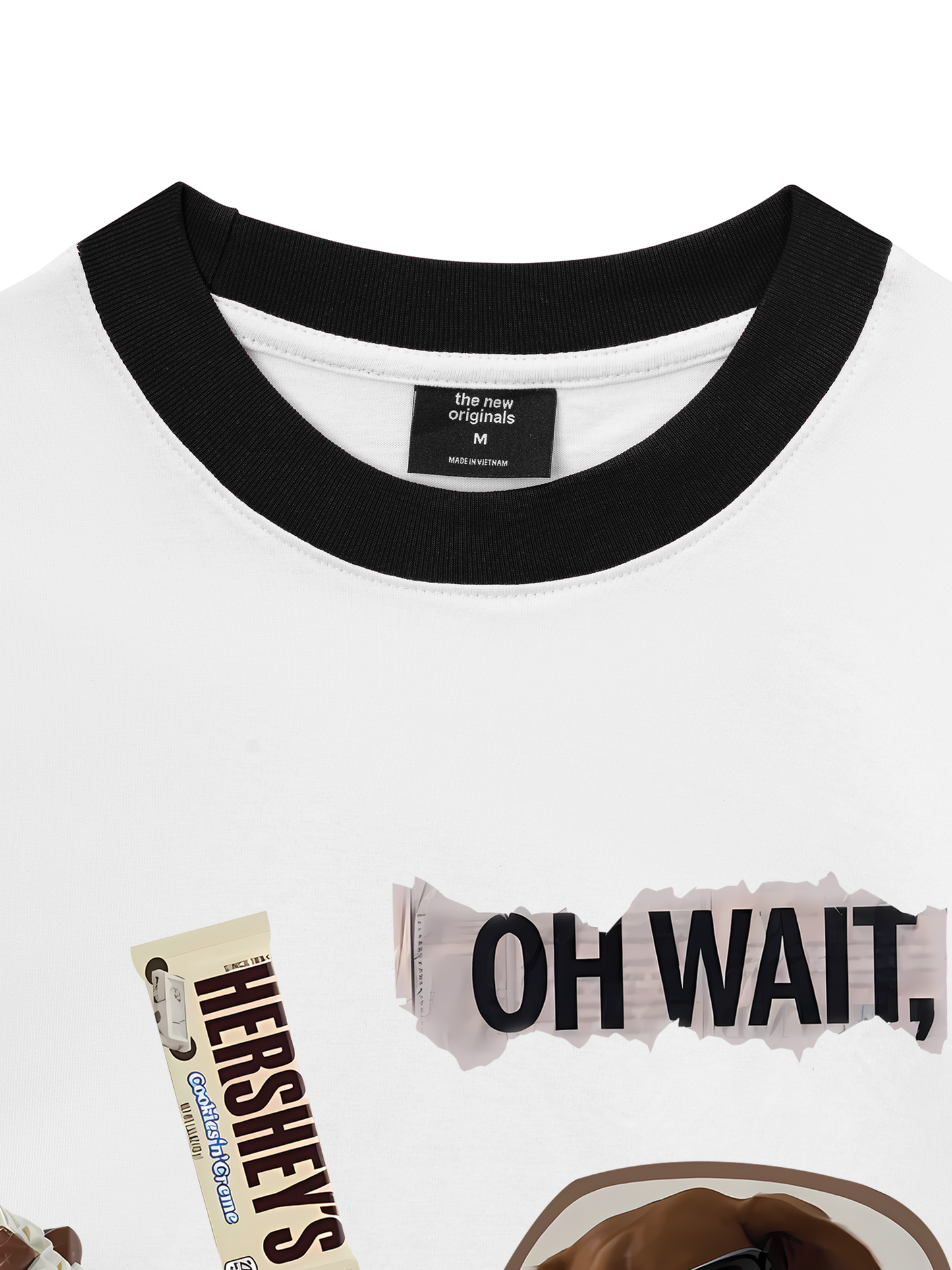 Áo Thun Ringer Relaxed Fit Sweet Pastry Cute Puppy Chocolate