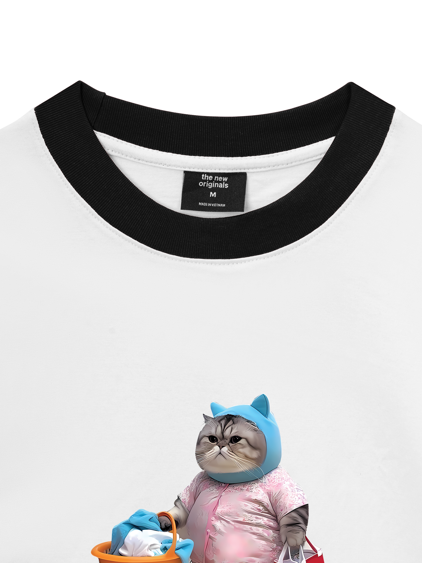 Áo Thun Ringer Relaxed Fit Animal Mood Mommy Meow