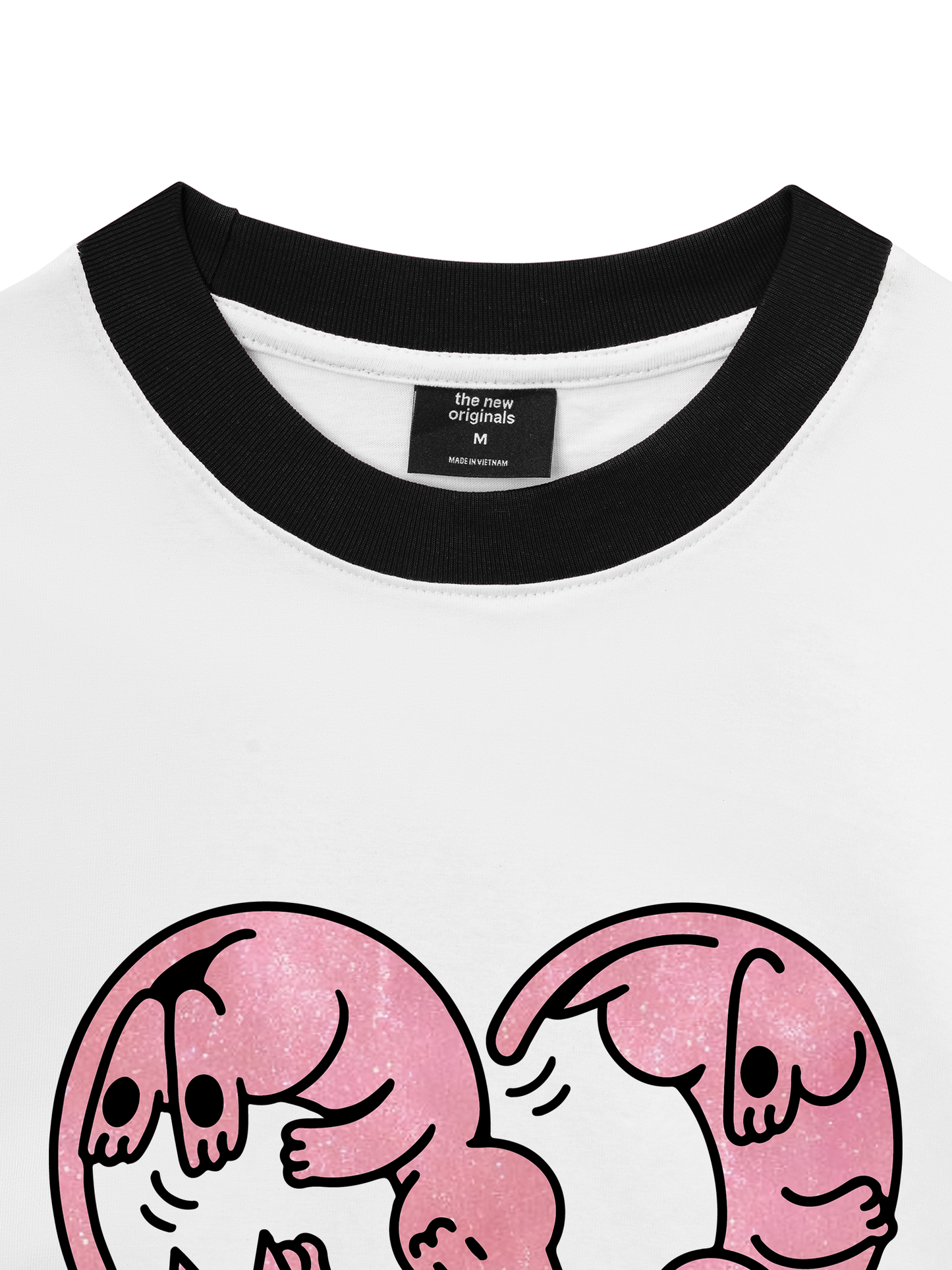 Áo Thun Ringer Relaxed Fit Meow Meow Heart