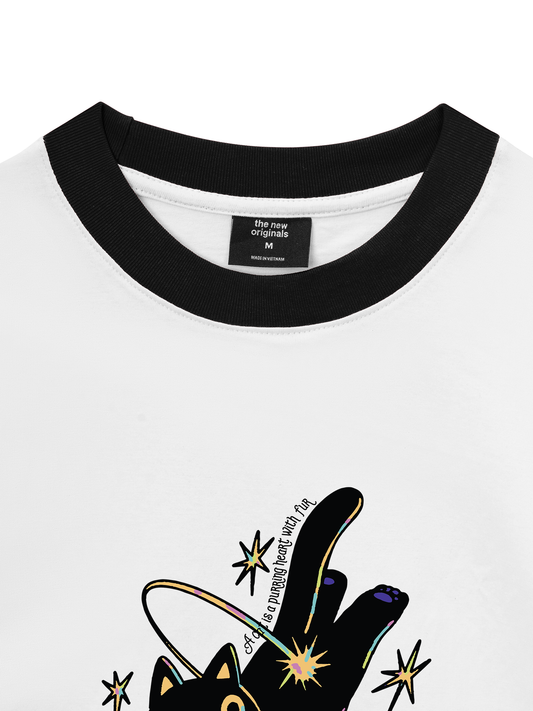Áo Thun Ringer Relaxed Fit A Black Cat