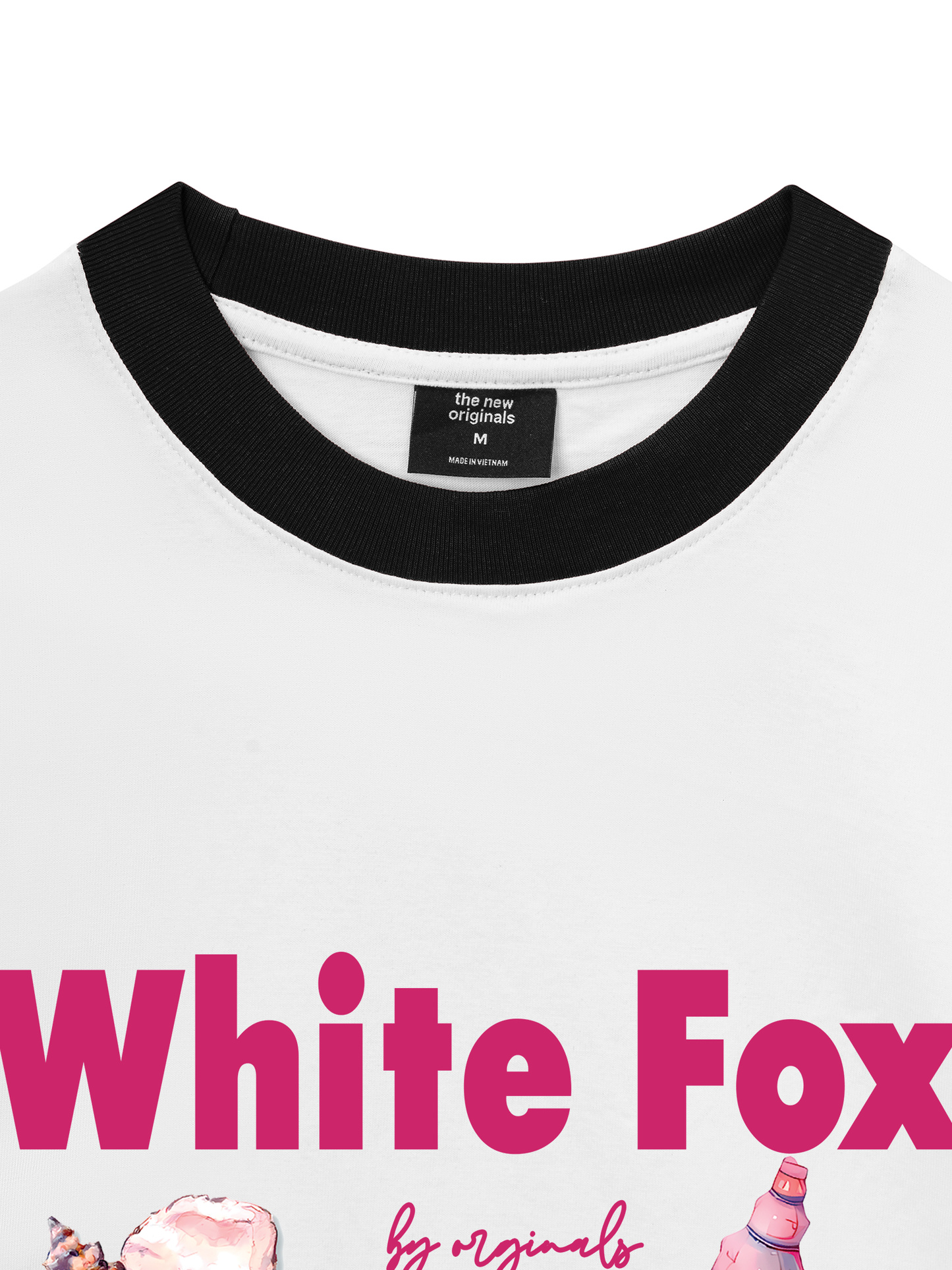 Áo Thun Ringer Relaxed Fit Ocean White Fox