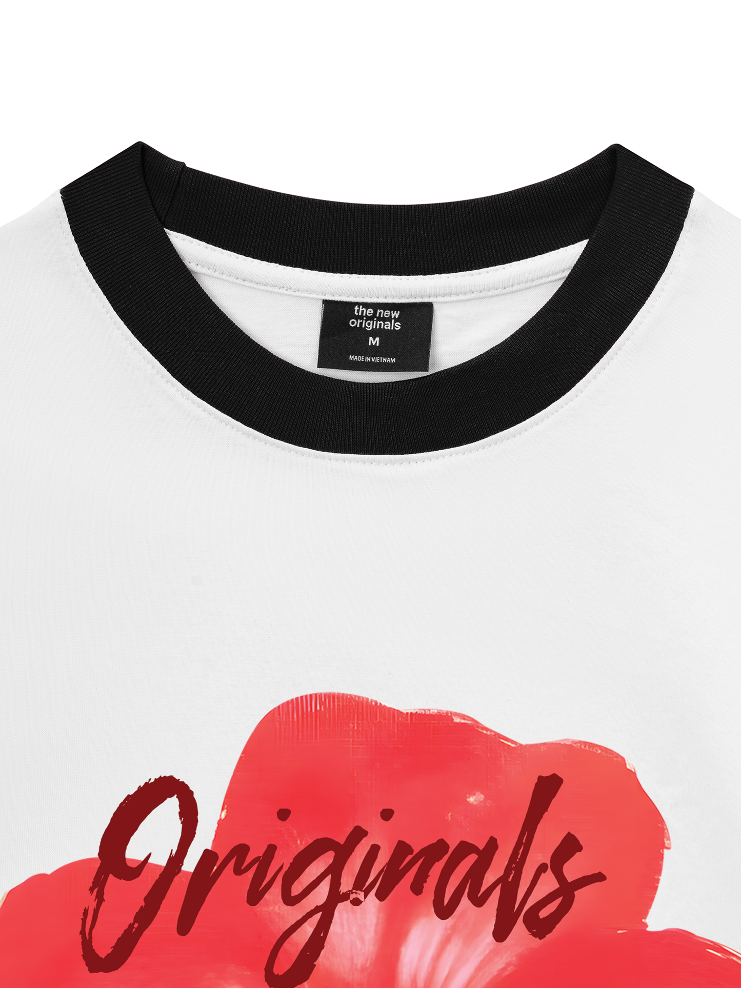 Áo Thun Ringer Relaxed Fit Summer Vibes Red Flower