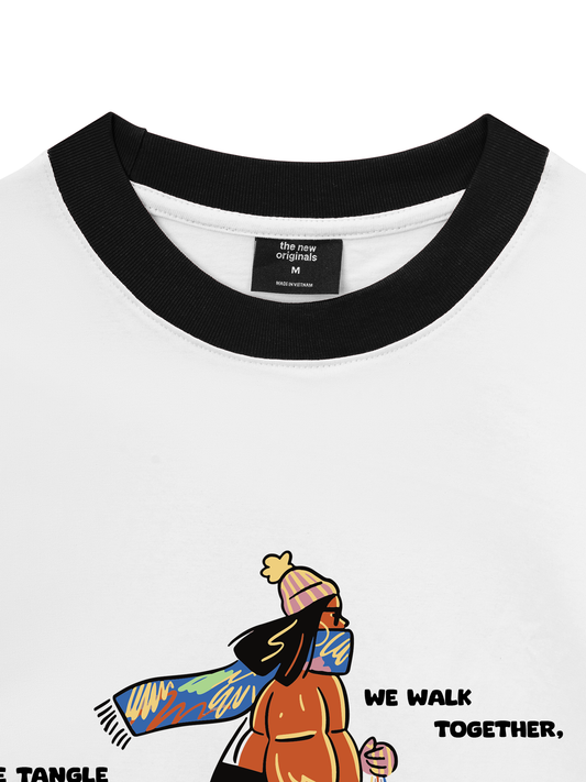 Áo Thun Ringer Relaxed Fit We Walk Together