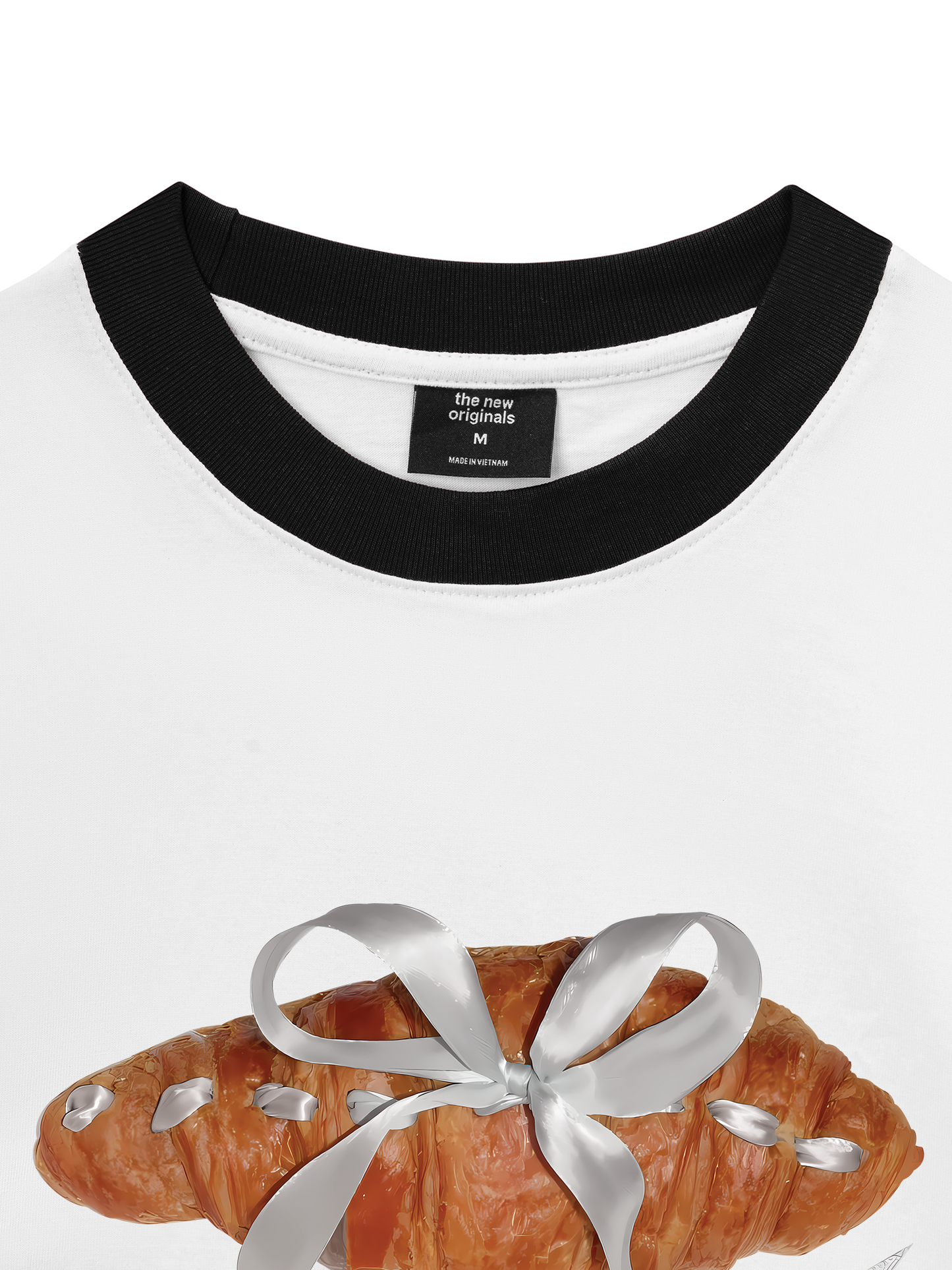 Áo Thun Ringer Relaxed Fit Sweet Pastry Silver Bow