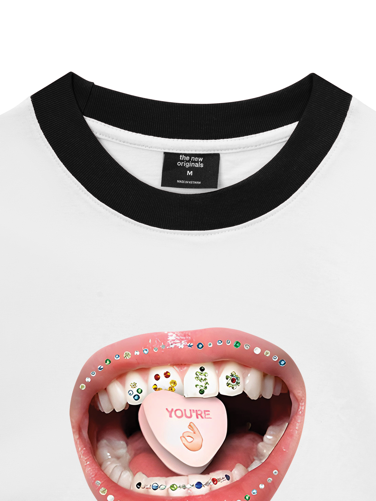 Áo Thun Ringer Relaxed Fit Diamond Grills Pills