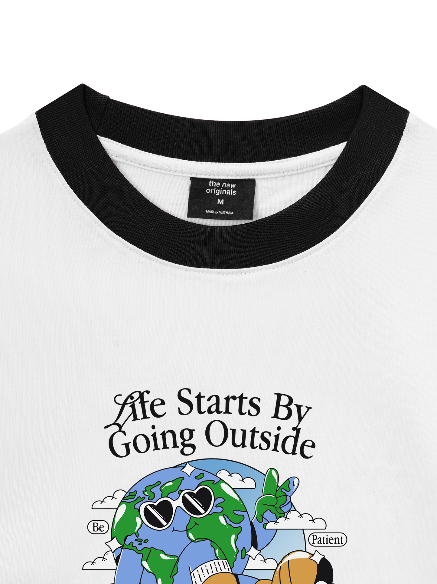 Áo Thun Ringer Relaxed Fit Life Starts By Going Outside