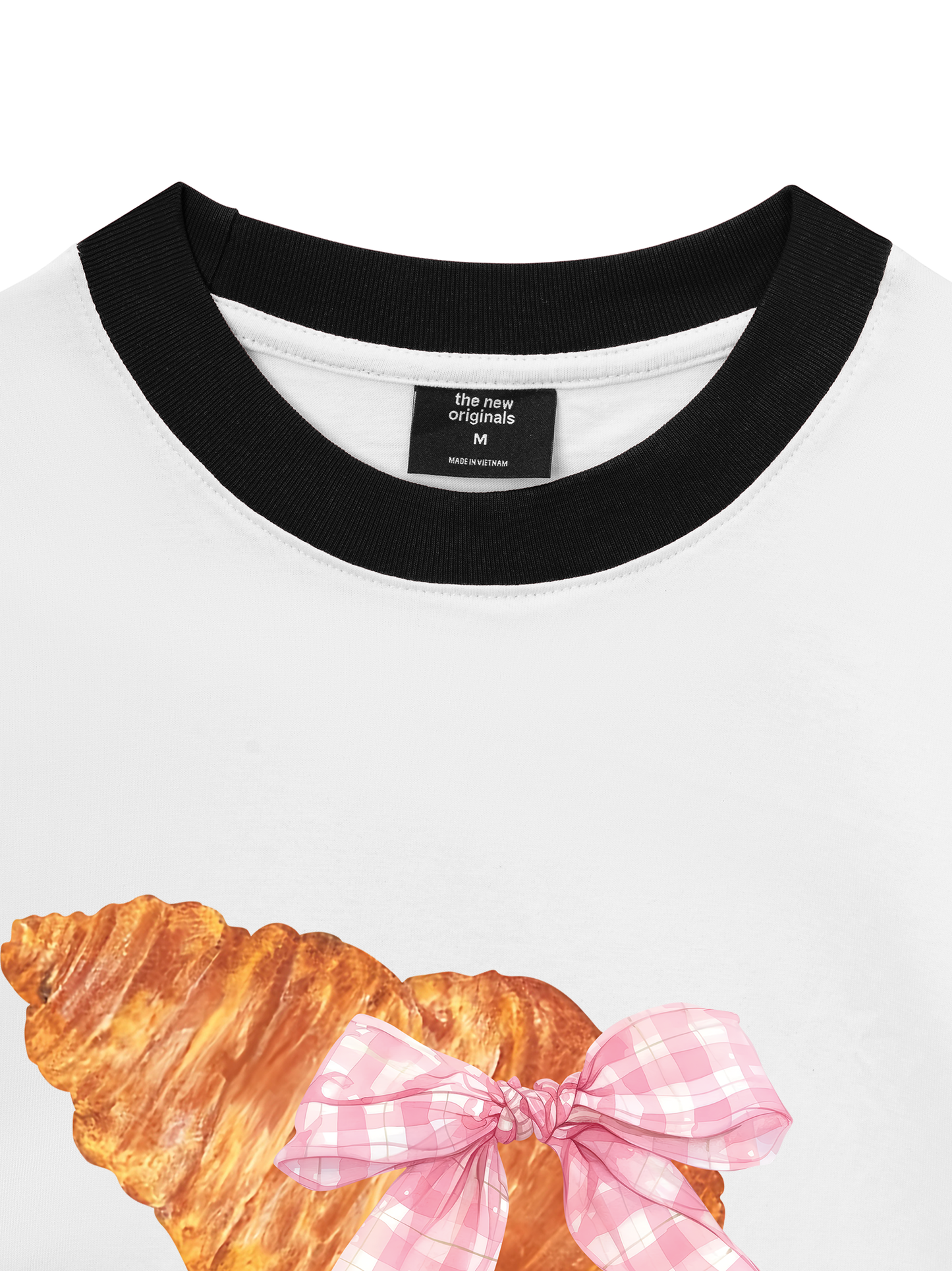 Áo Thun Ringer Relaxed Fit Go Get A Croissant