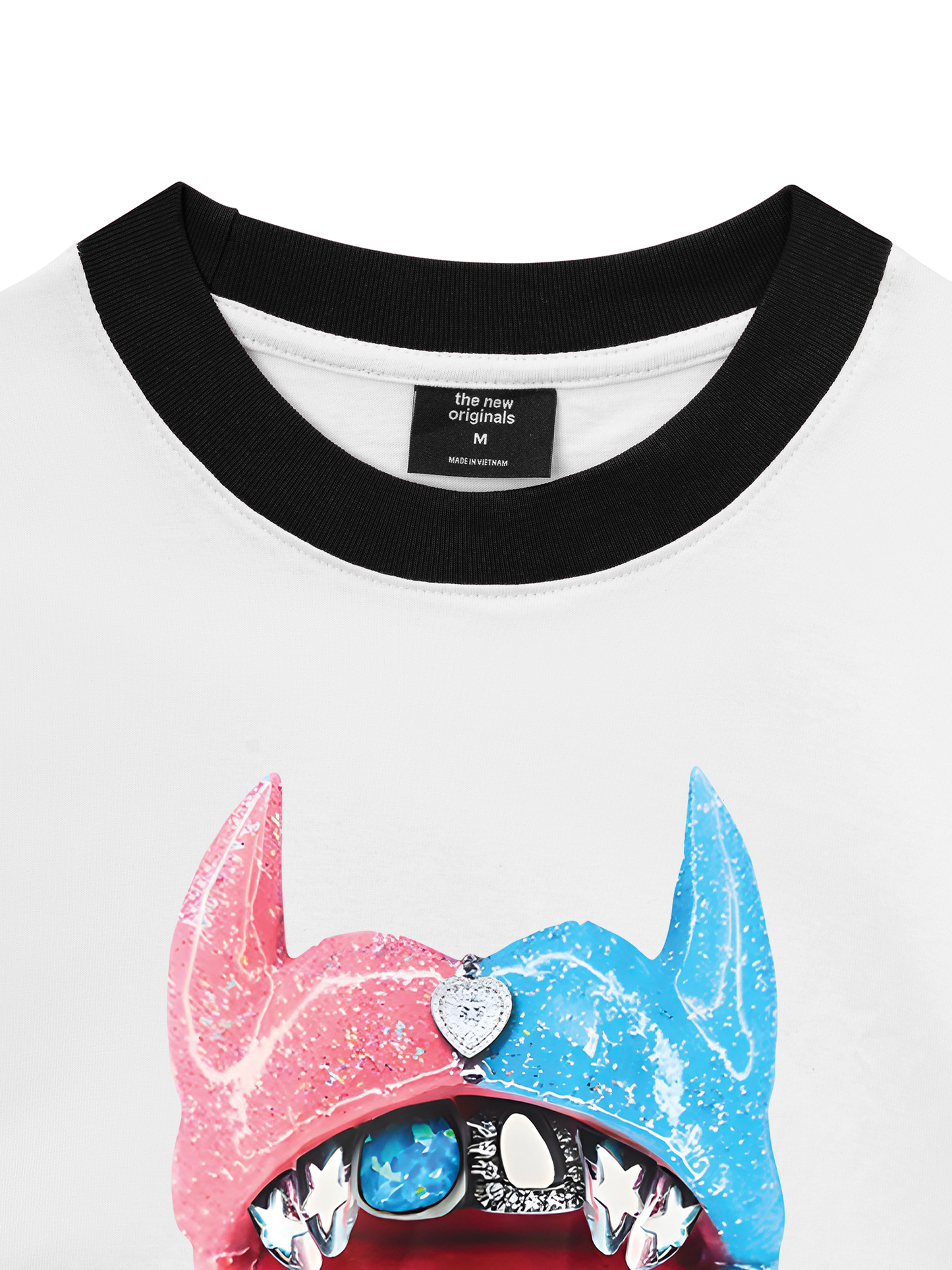 Áo Thun Ringer Relaxed Fit BOUNCE BACK© two-tone devil lip