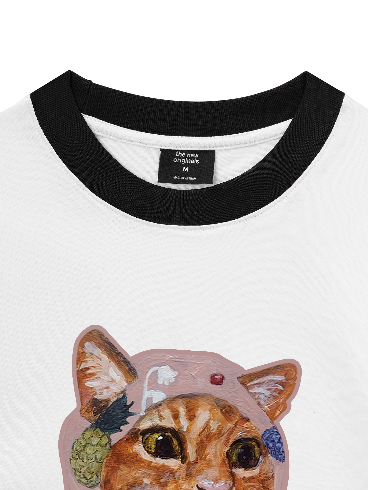 Áo Thun Ringer Relaxed Fit Crazy Cat