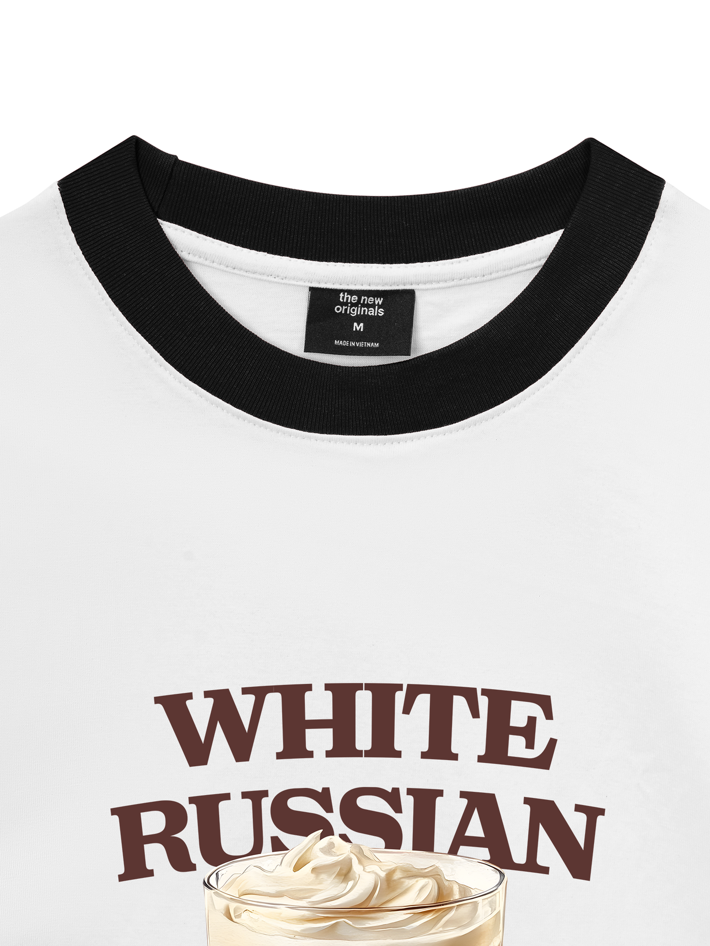 Áo Thun Ringer Relaxed Fit Fresh White Russian