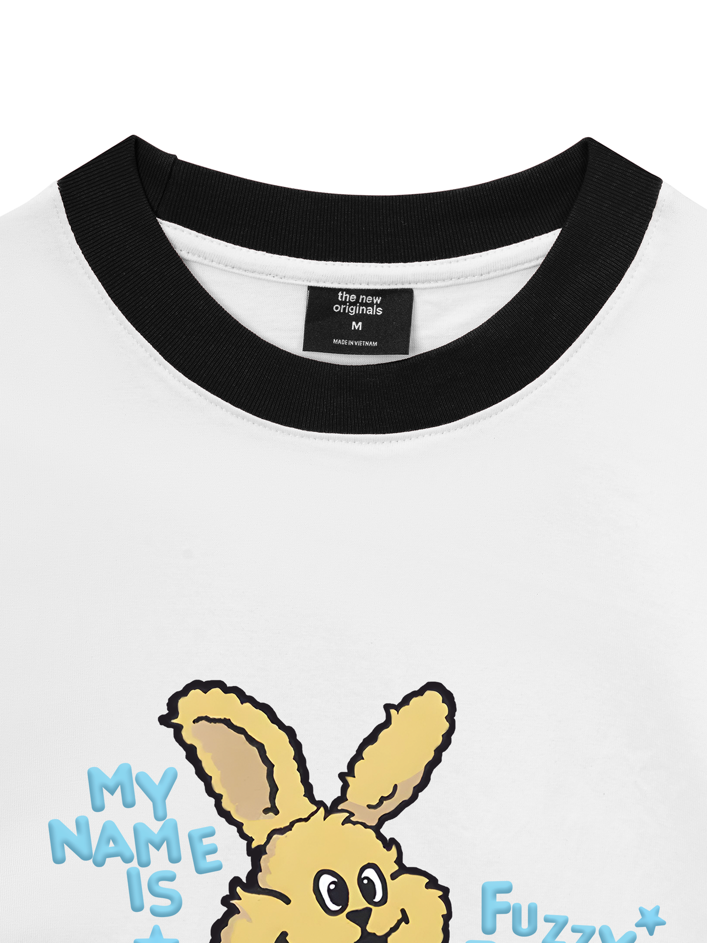 Áo Thun Ringer Relaxed Fit My Name Is Fuzzy Rabbit