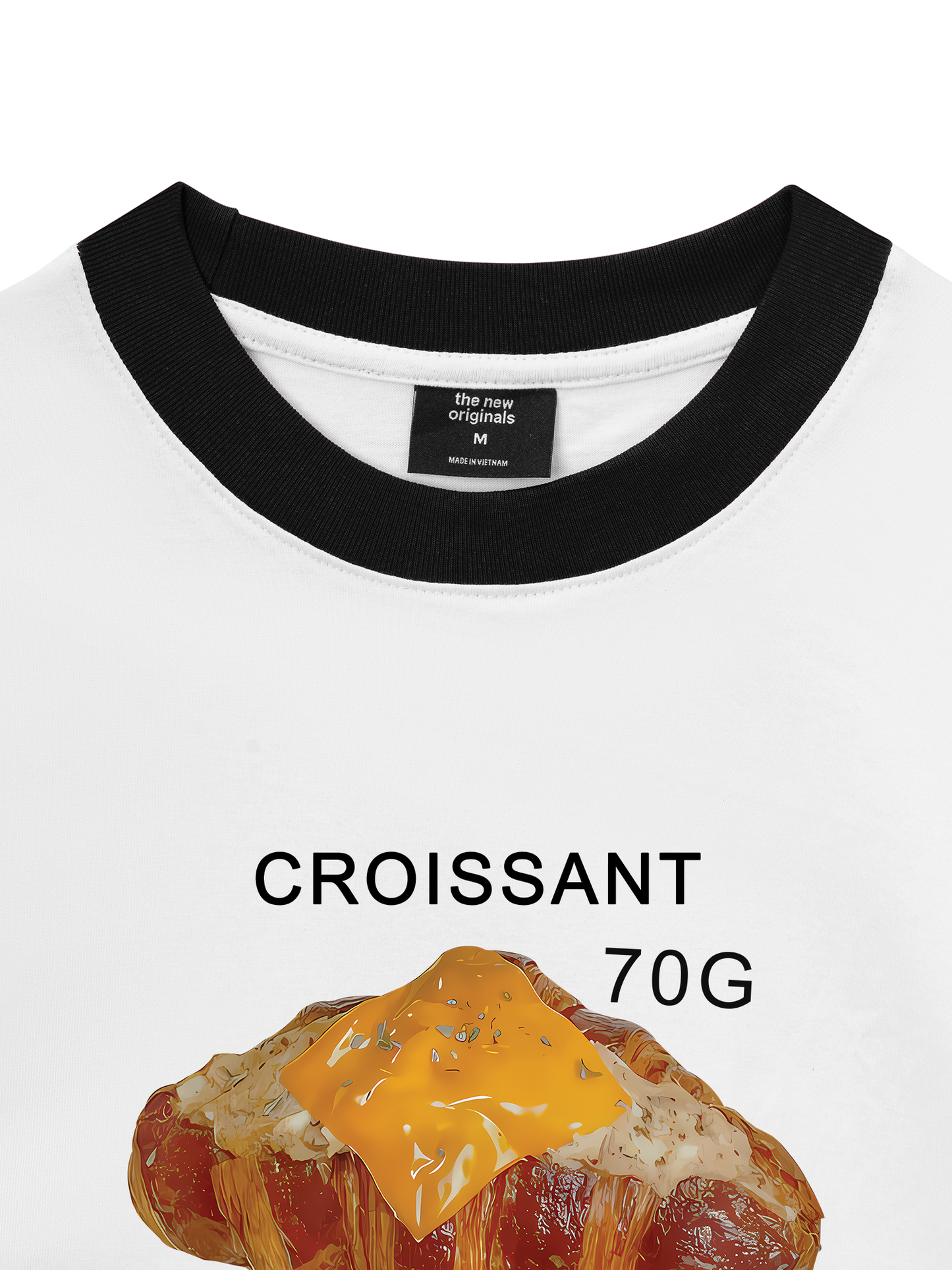 Áo Thun Ringer Relaxed Fit Sweet Pastry Croisant
