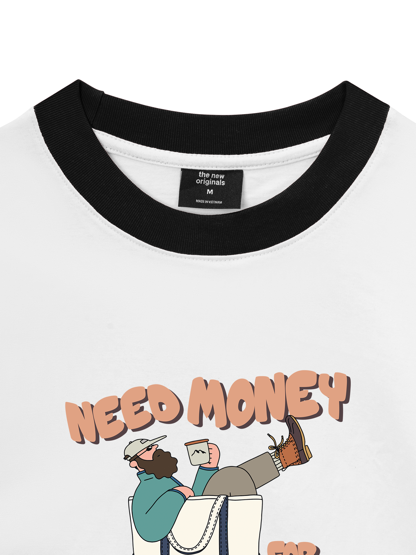 Áo Thun Ringer Relaxed Fit Weekend Need Money For Shopping