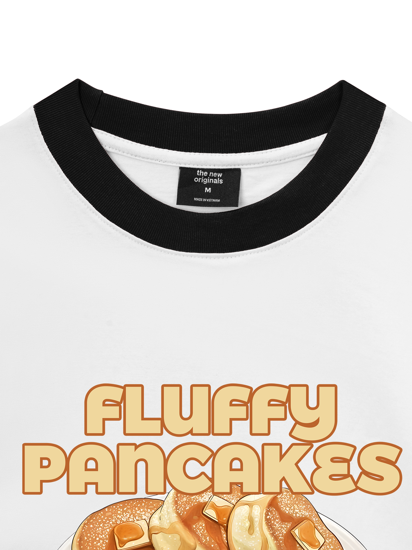 Áo Thun Ringer Relaxed Fit Foody Fluffy Pancakes
