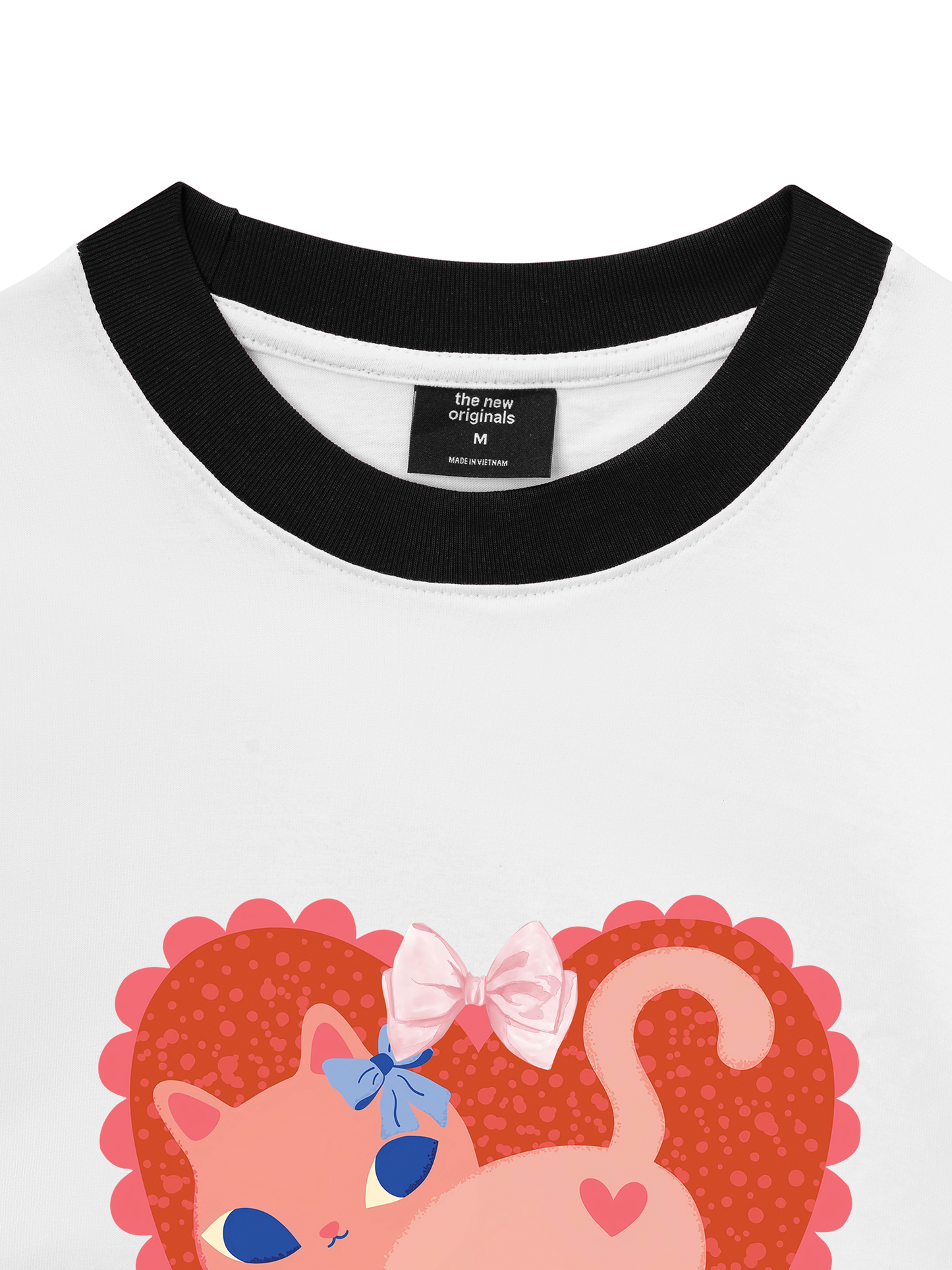 Áo Thun Ringer Relaxed Fit Kitten Kiss