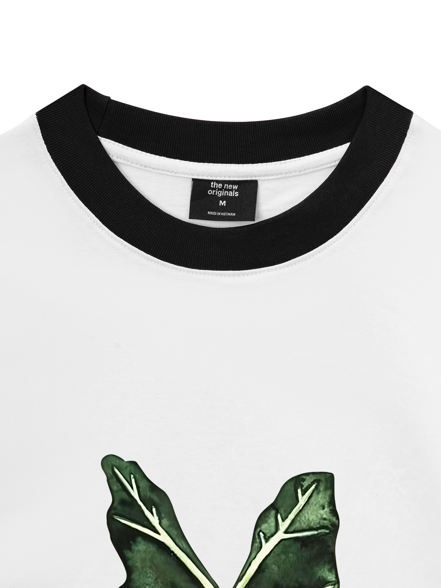 Áo Thun Ringer Relaxed Fit Tropical Alocasia Leaf