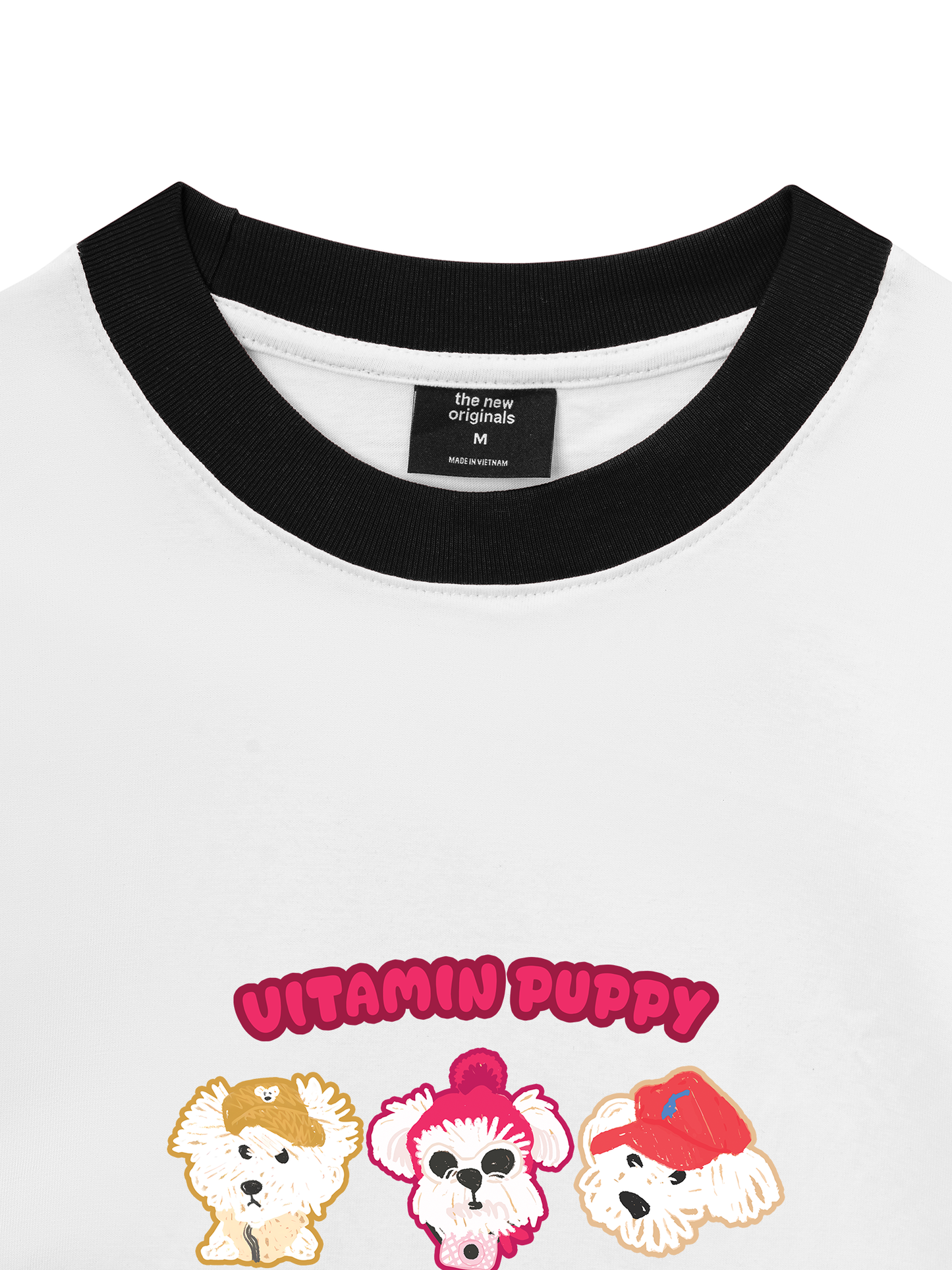 Áo Thun Ringer Relaxed Fit Animal Mood Viatmin Puppy