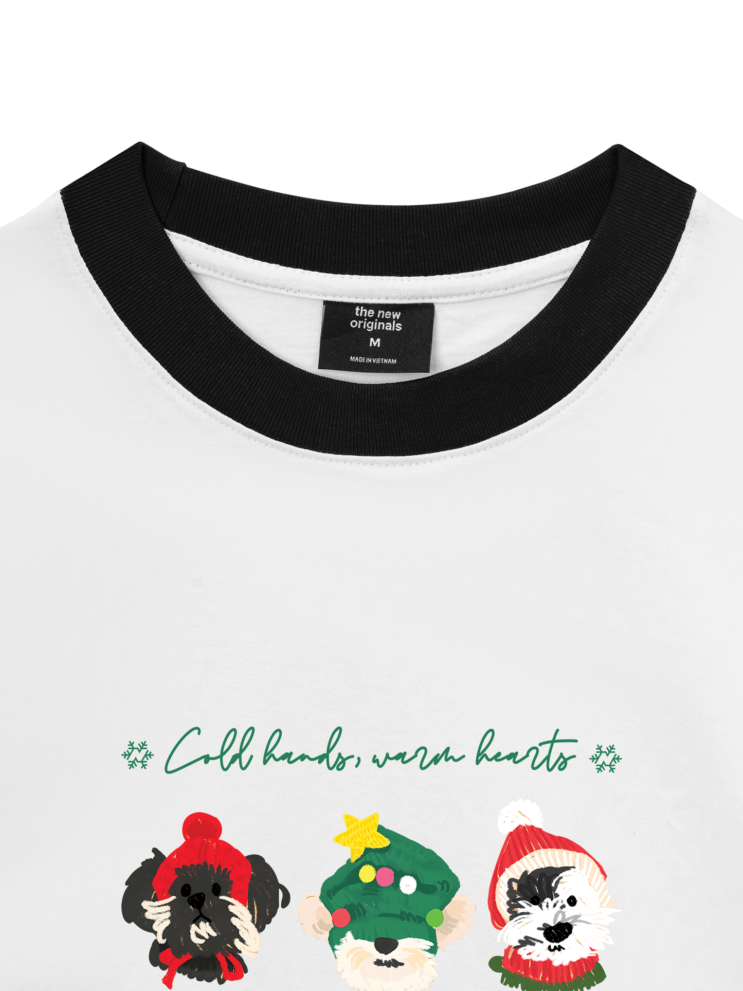 Áo Thun Ringer Relaxed Fit Animal Mood Cold Hand Warrm Heart