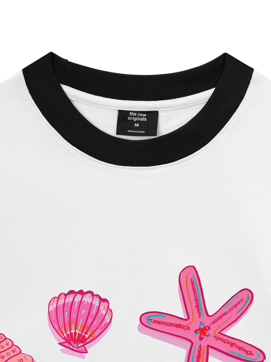 Áo Thun Ringer Relaxed Fit Suummer Vibes Sea Life