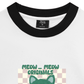 Áo Thun Ringer Relaxed Fit Animal Mood Meow Green Pink