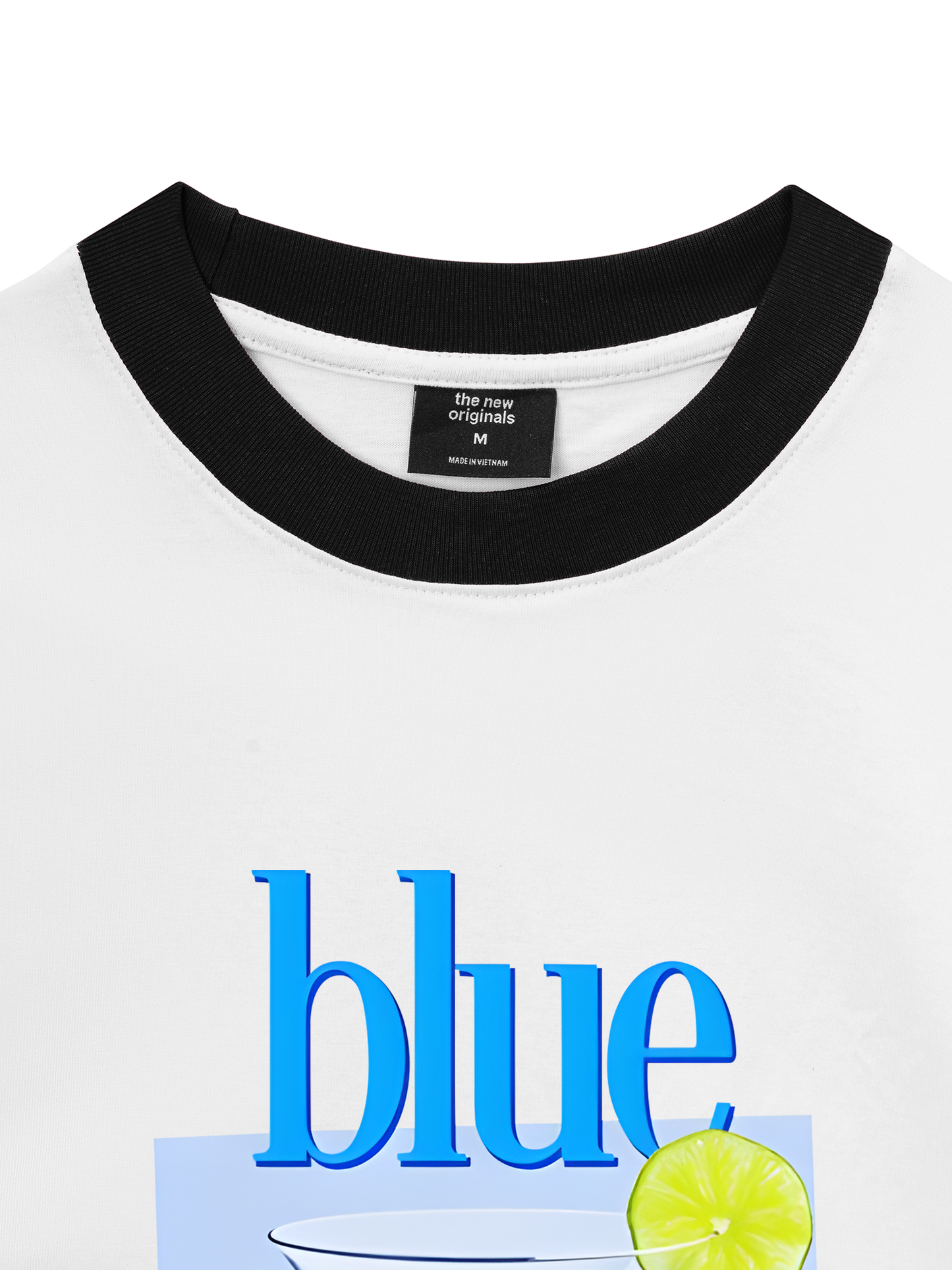 Áo Thun Ringer Relaxed Fit Fresh Blue Lagoon