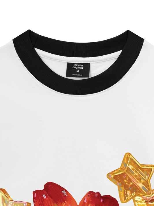 Áo Thun Ringer Relaxed Fit Blooming in the Stars