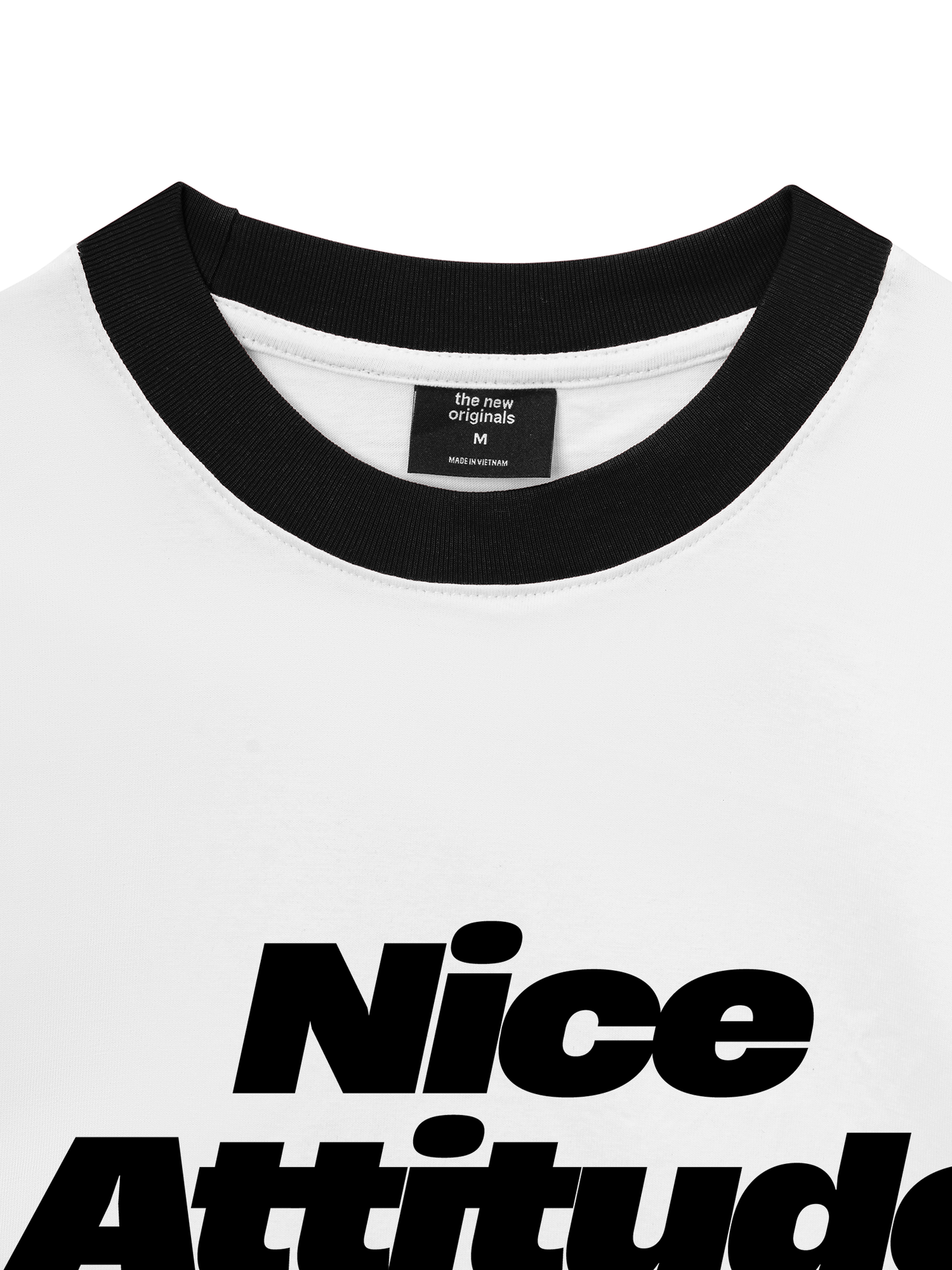 Áo Thun Ringer Relaxed Fit Life Vibe Nice Attitude