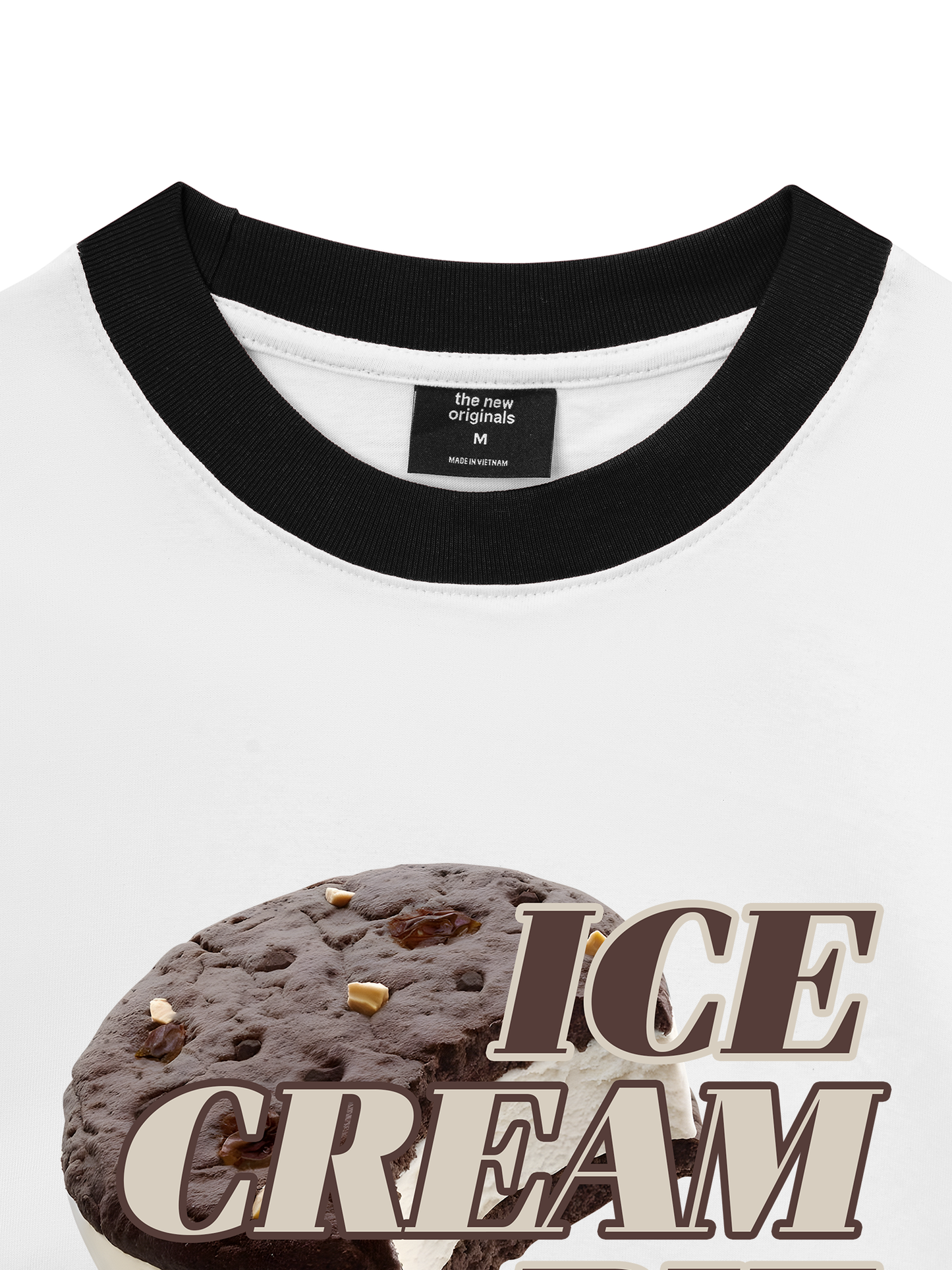 Áo Thun Ringer Relaxed Fit Foody Ice Cream Pie