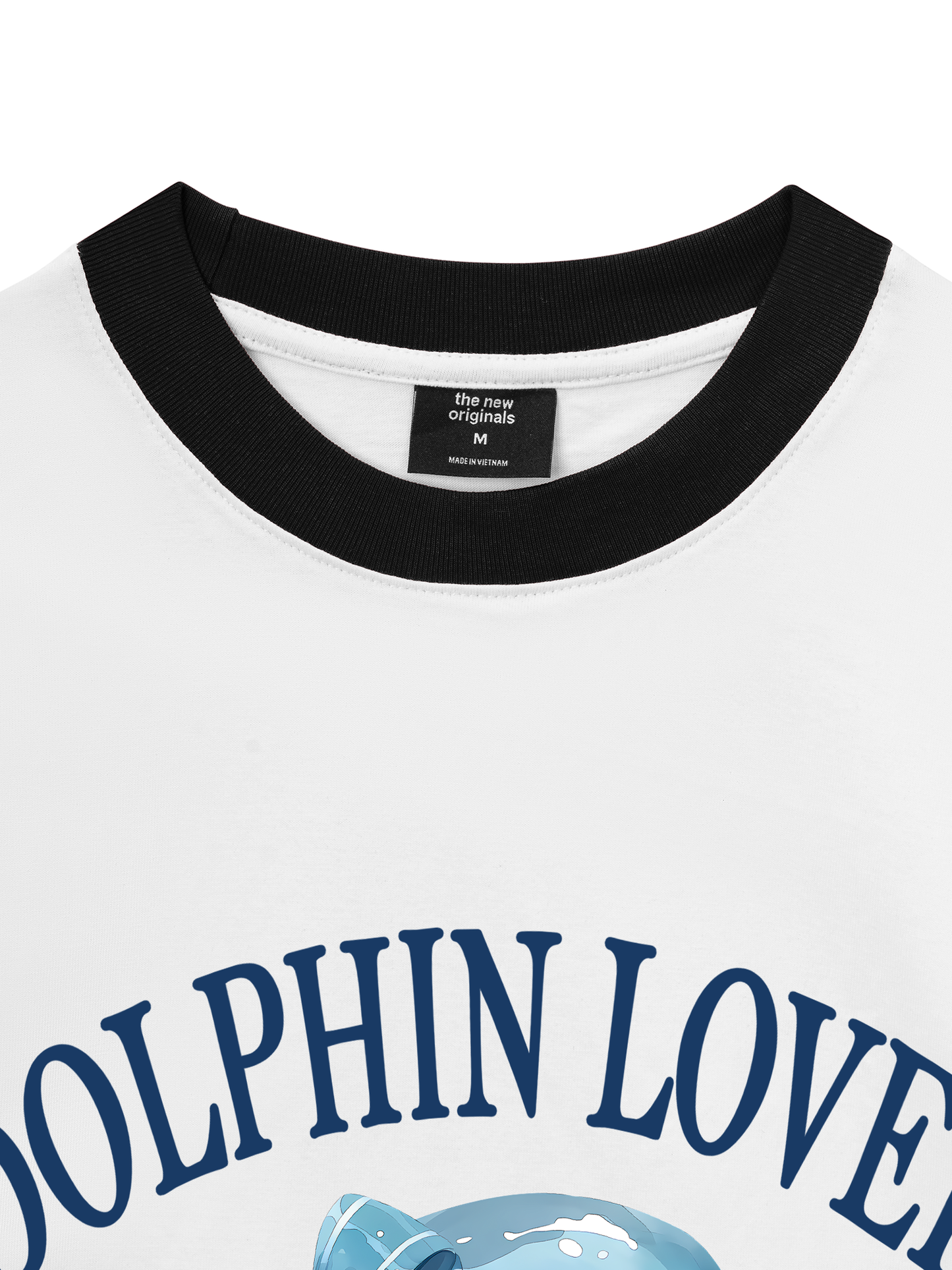 Áo Thun Ringer Relaxed Fit Ocean Dolphin Lover