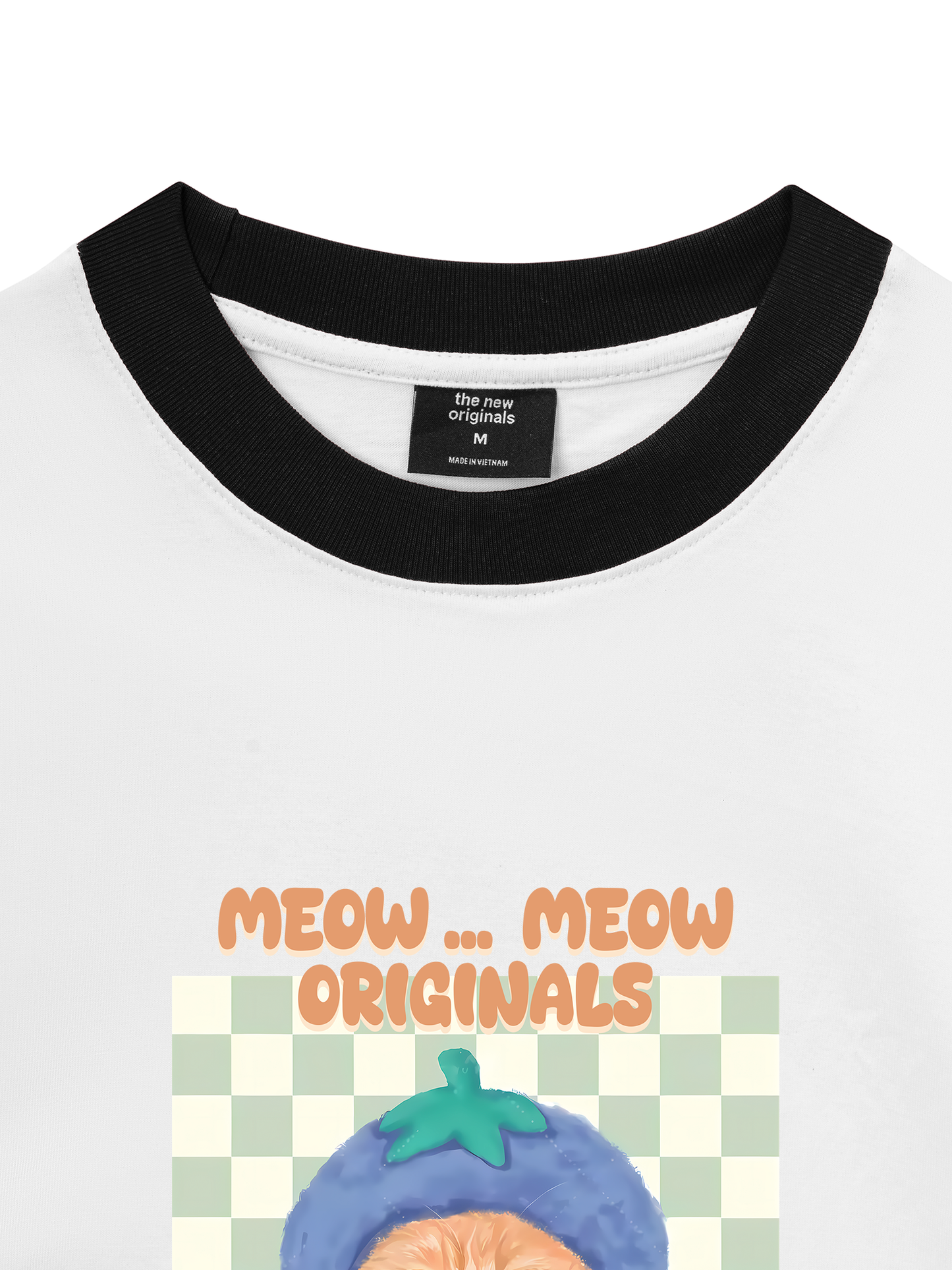 Áo Thun Ringer Relaxed Fit Animal Meow