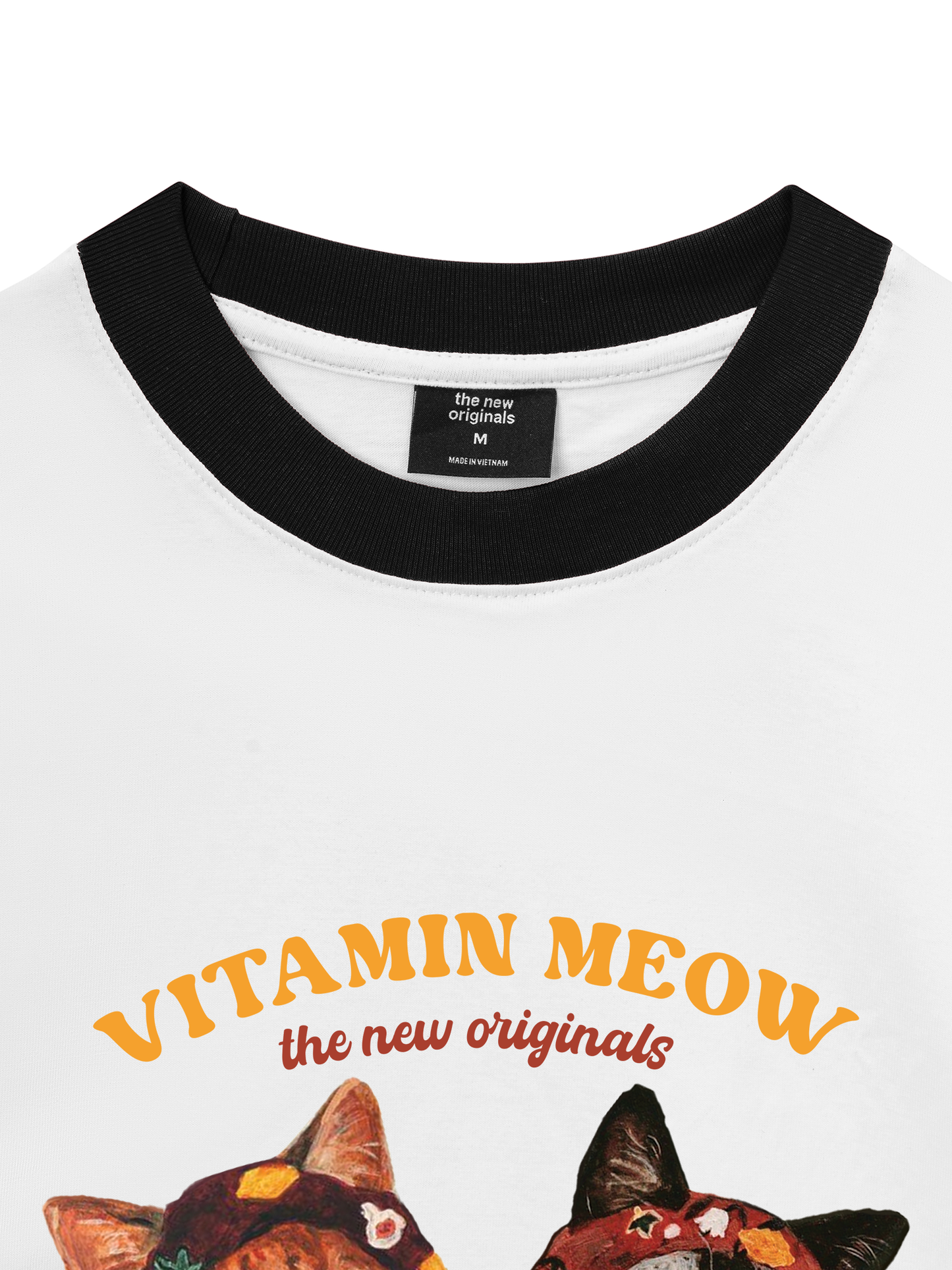 Áo Thun Ringer Relaxed Fit Vitamin Meow
