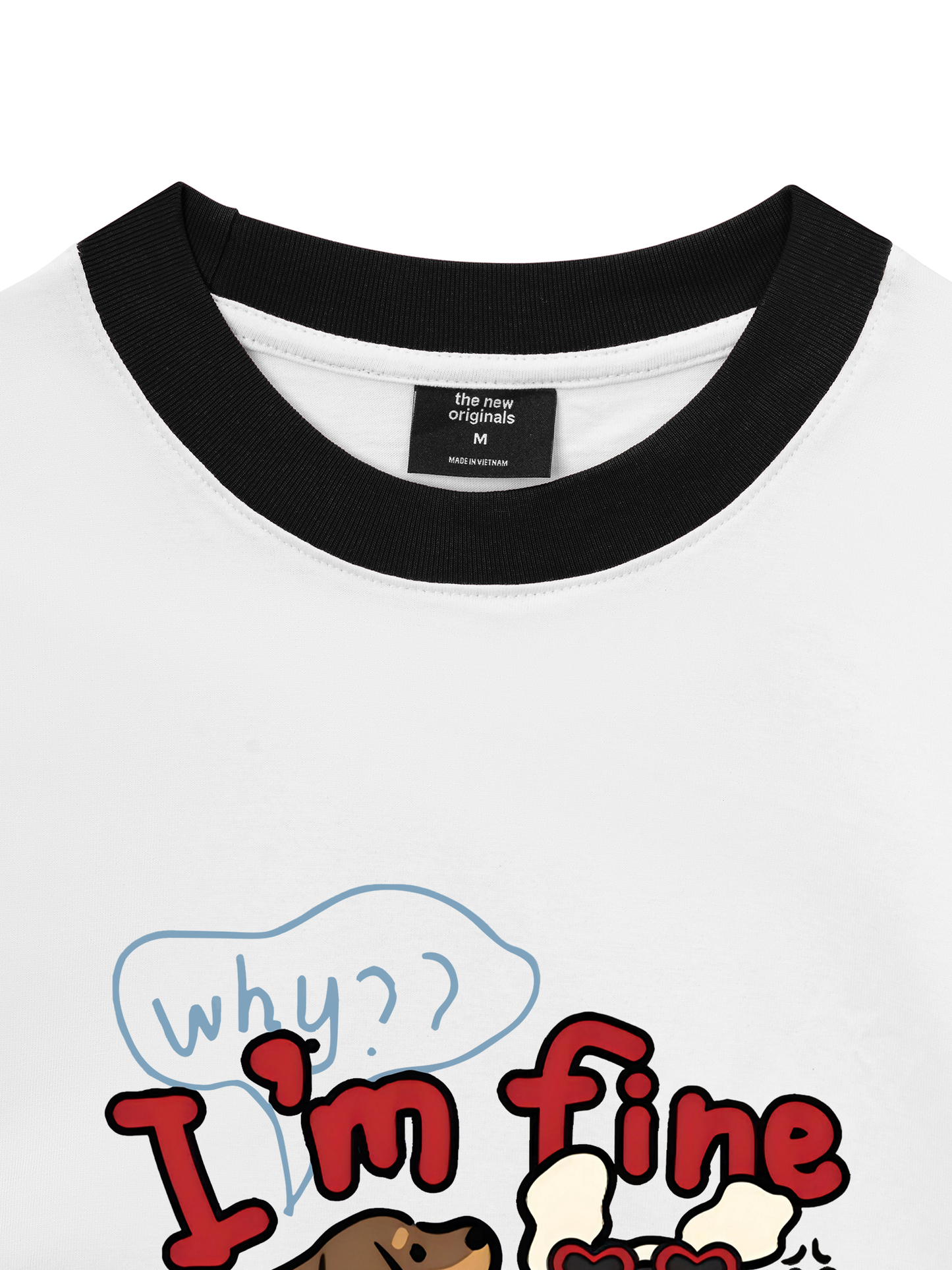 Áo Thun Ringer Relaxed Fit Why I_m Fine