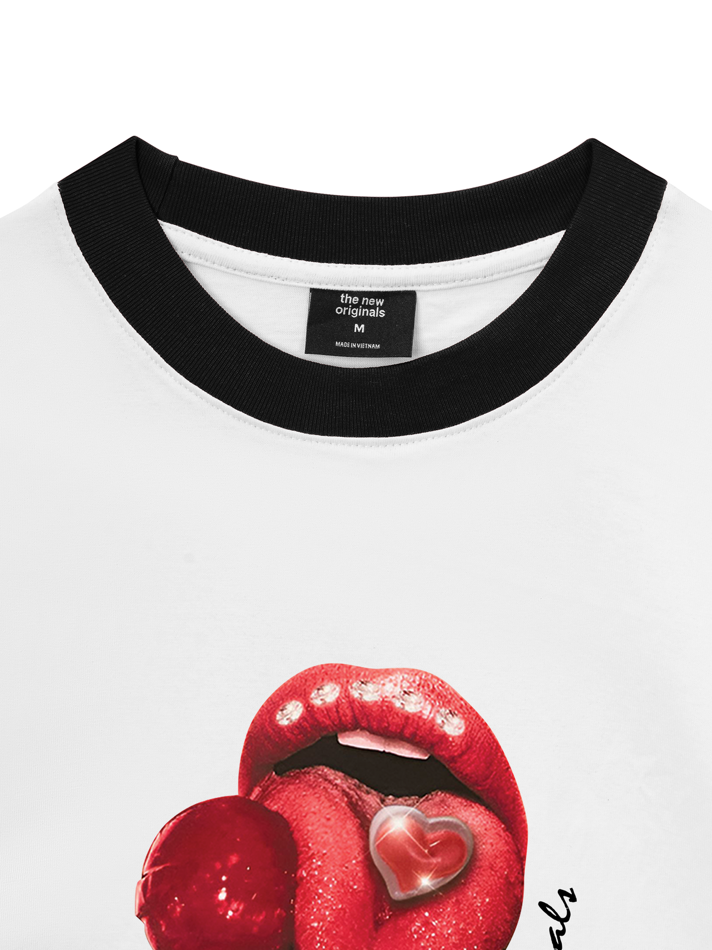 Áo Thun Ringer Relaxed Fit Lips Lollipop