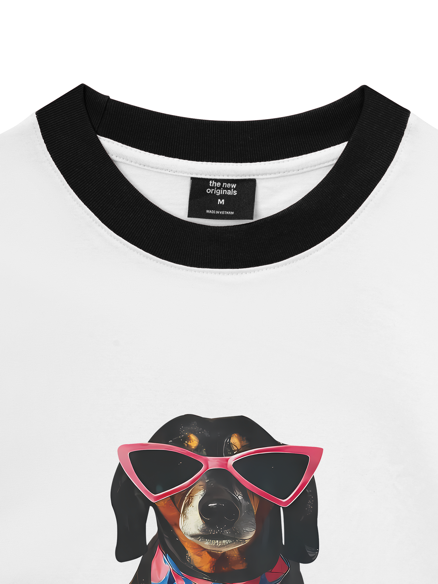 Áo Thun Ringer Relaxed Fit Animal Pink Glasses