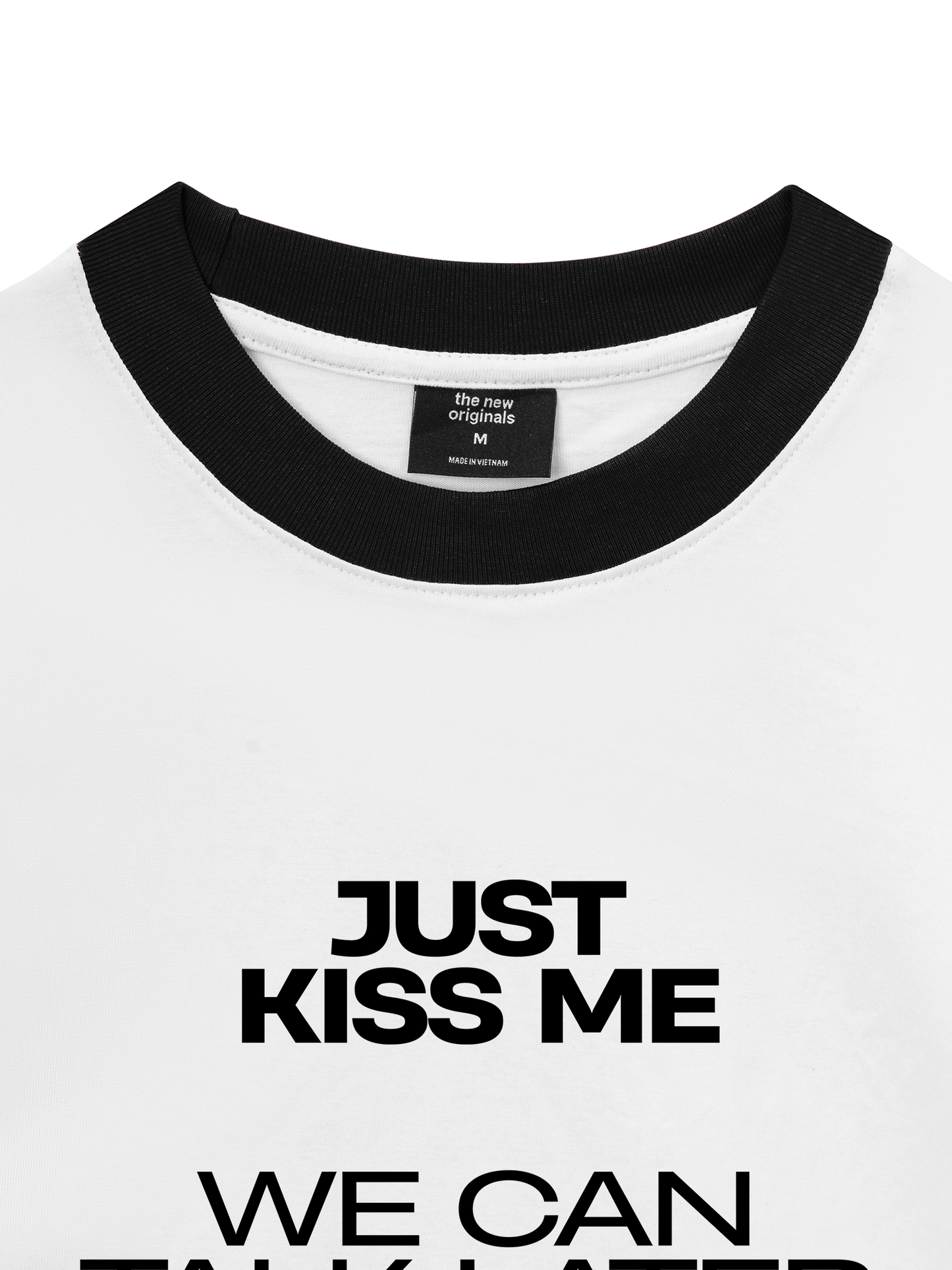 Áo Thun Ringer Relaxed Fit Life Vibe Just Kiss Me