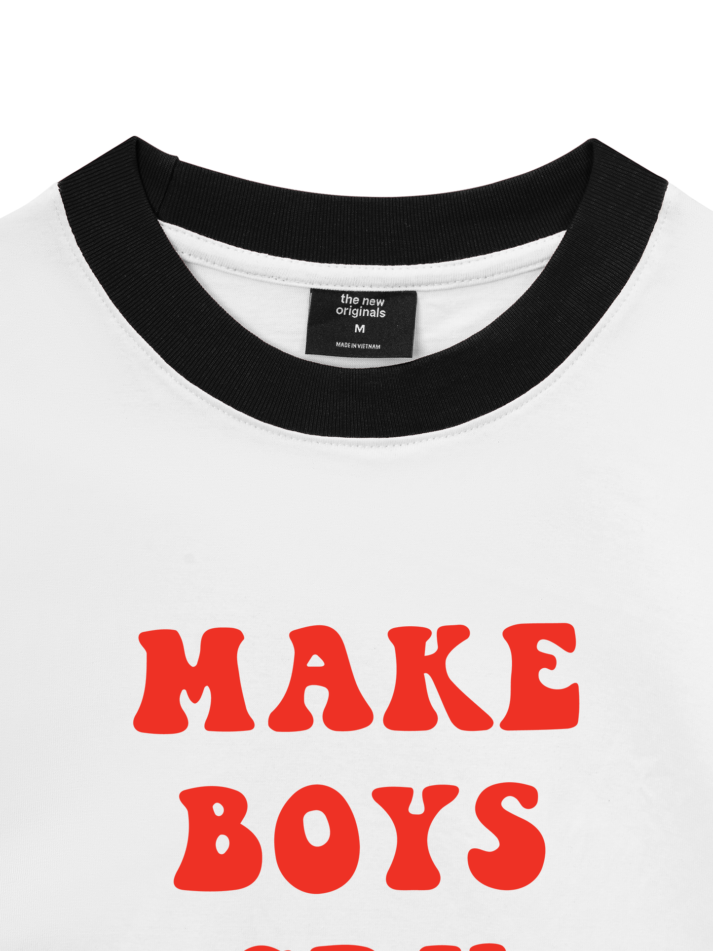 Áo Thun Ringer Relaxed Fit Make boys cry