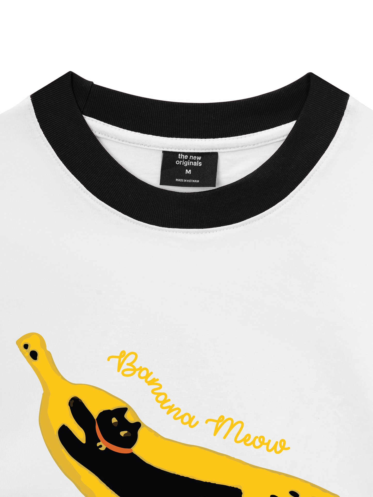 Áo Thun Ringer Relaxed Fit Banana Meow