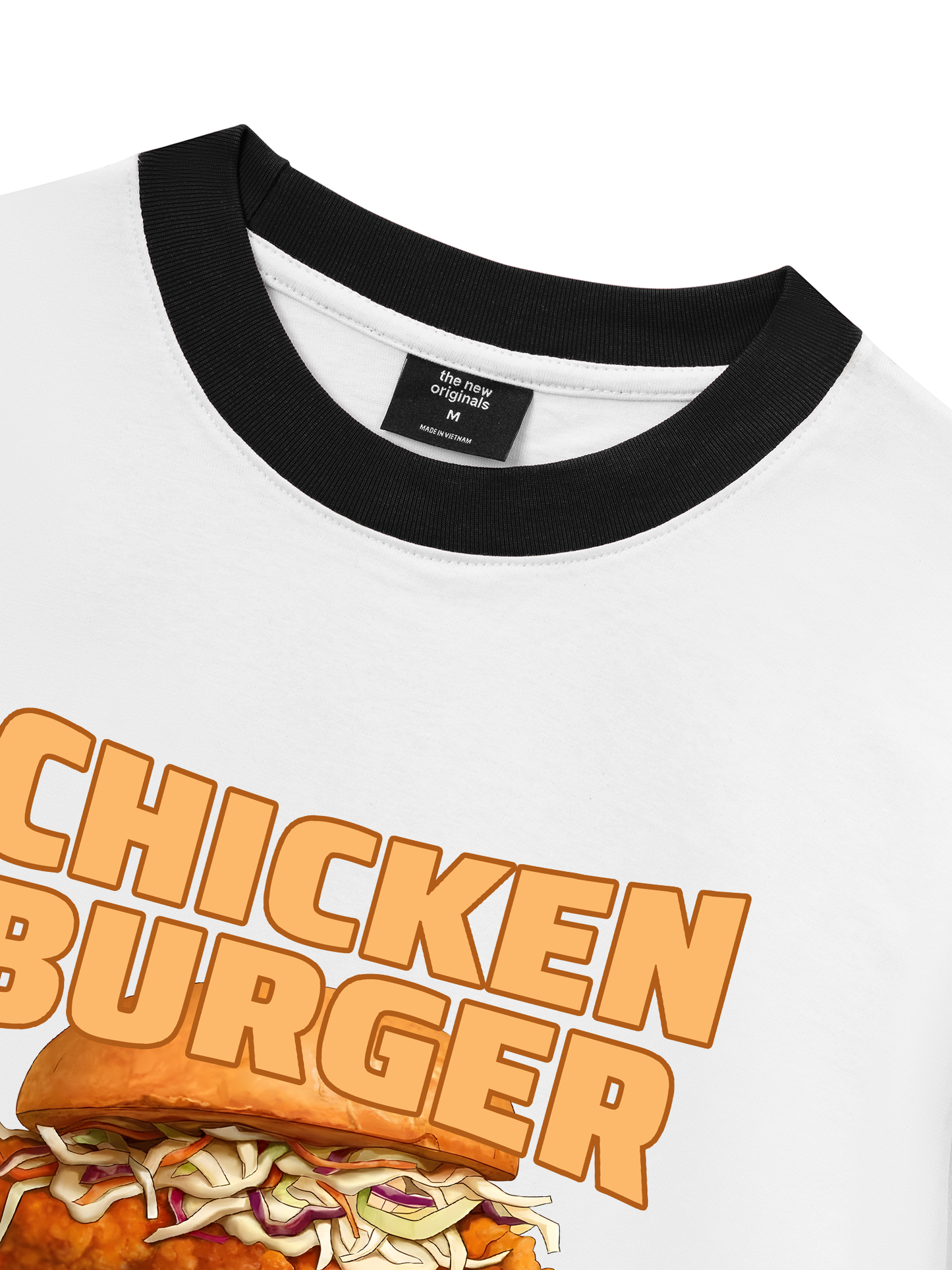 Áo Thun Ringer Relaxed Fit Foody Chicken Burger