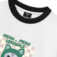 Áo Thun Ringer Relaxed Fit Animal Mood Meow Green Pink