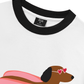 Áo Thun Ringer Relaxed Fit Pink Dachshund