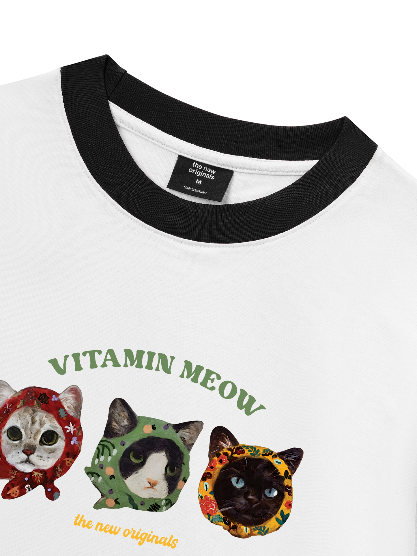 Áo Thun Ringer Relaxed Fit Vitamin Meow