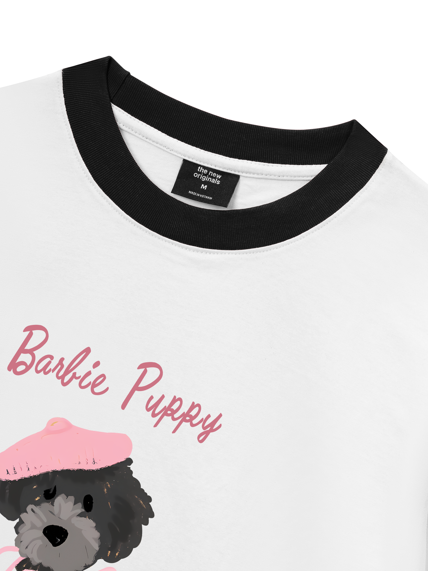 Áo Thun Ringer Relaxed Fit Animal Barbie Puppy
