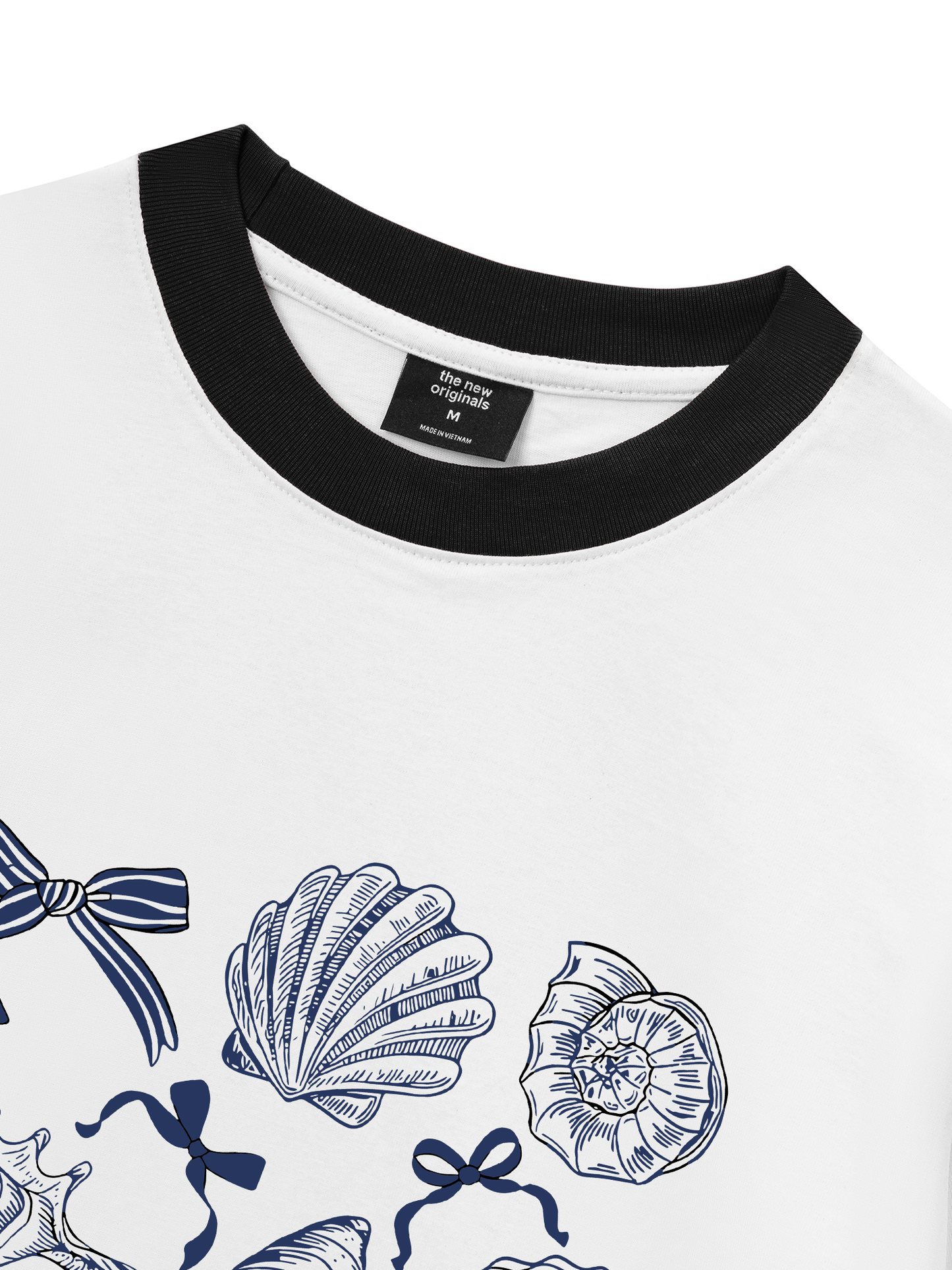 Áo Thun Ringer Relaxed Fit Ocean Blue Vibes