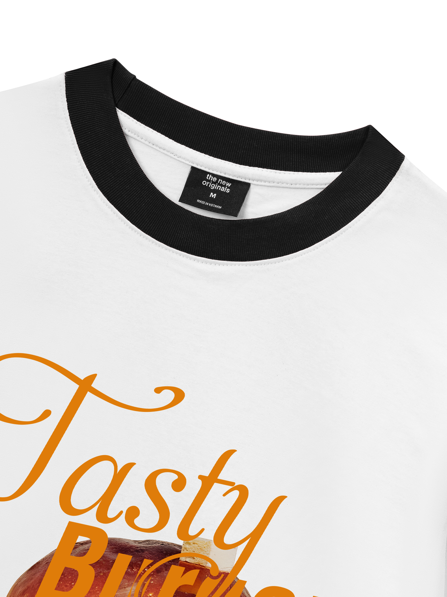 Áo Thun Ringer Relaxed Fit Foody Tasty Burger